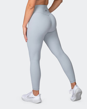 Zero Rise Rib Ankle Length Leggings - Oyster-Leggings-XXS-042383OYST-XXS-MNAPPRL23094-1-Muscle Nation