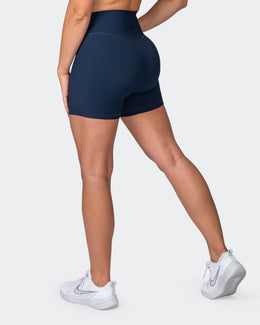 Zero Rise Rib Midway Shorts - Navy-Shorts-XXS-042382NAVY-XXS-MNAPPRL23040-1-Muscle Nation