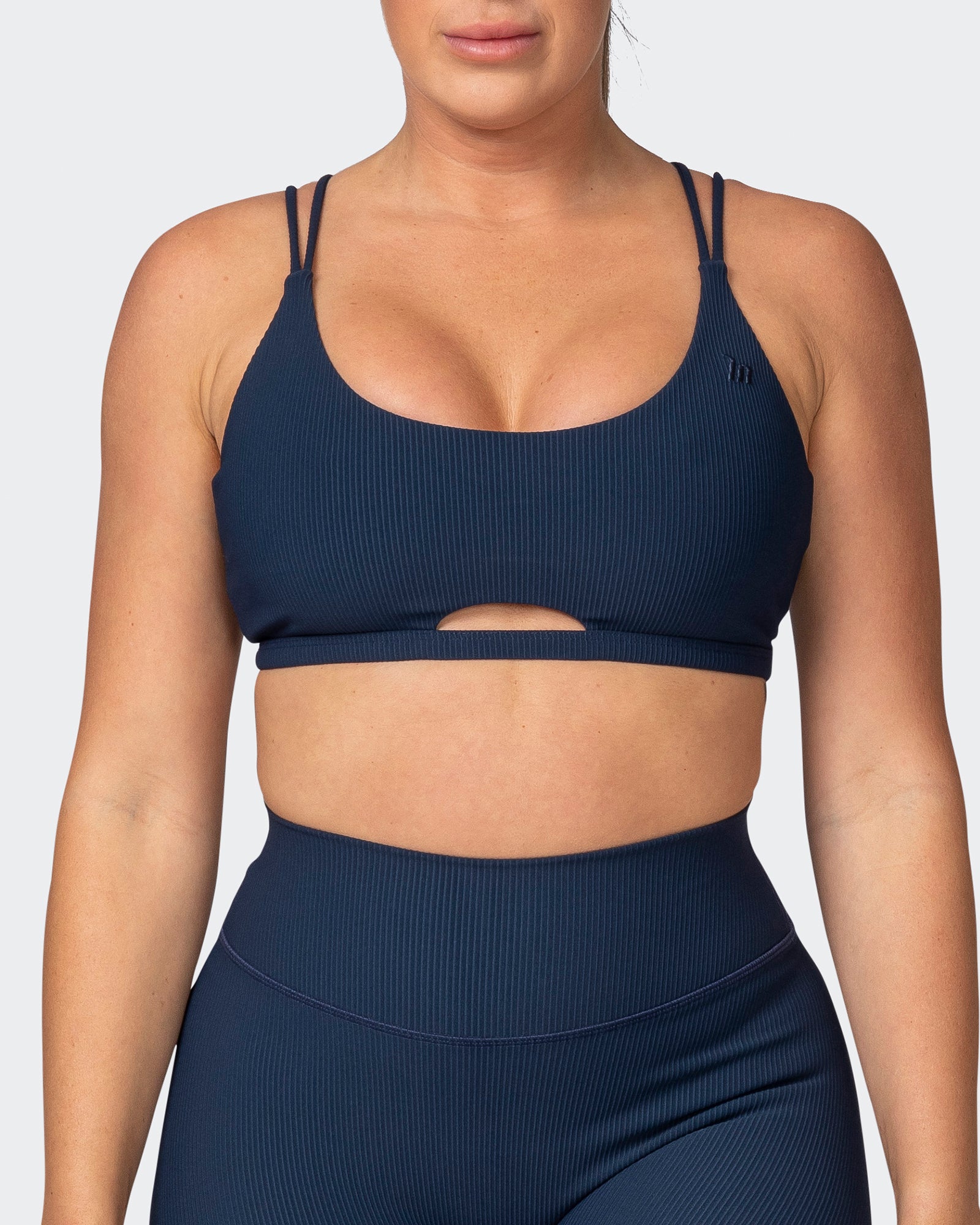 All Day Rib Bralette - Navy-Bralettes-XS-042381NAVY-XS-MNAPPRL23008-2-Muscle Nation