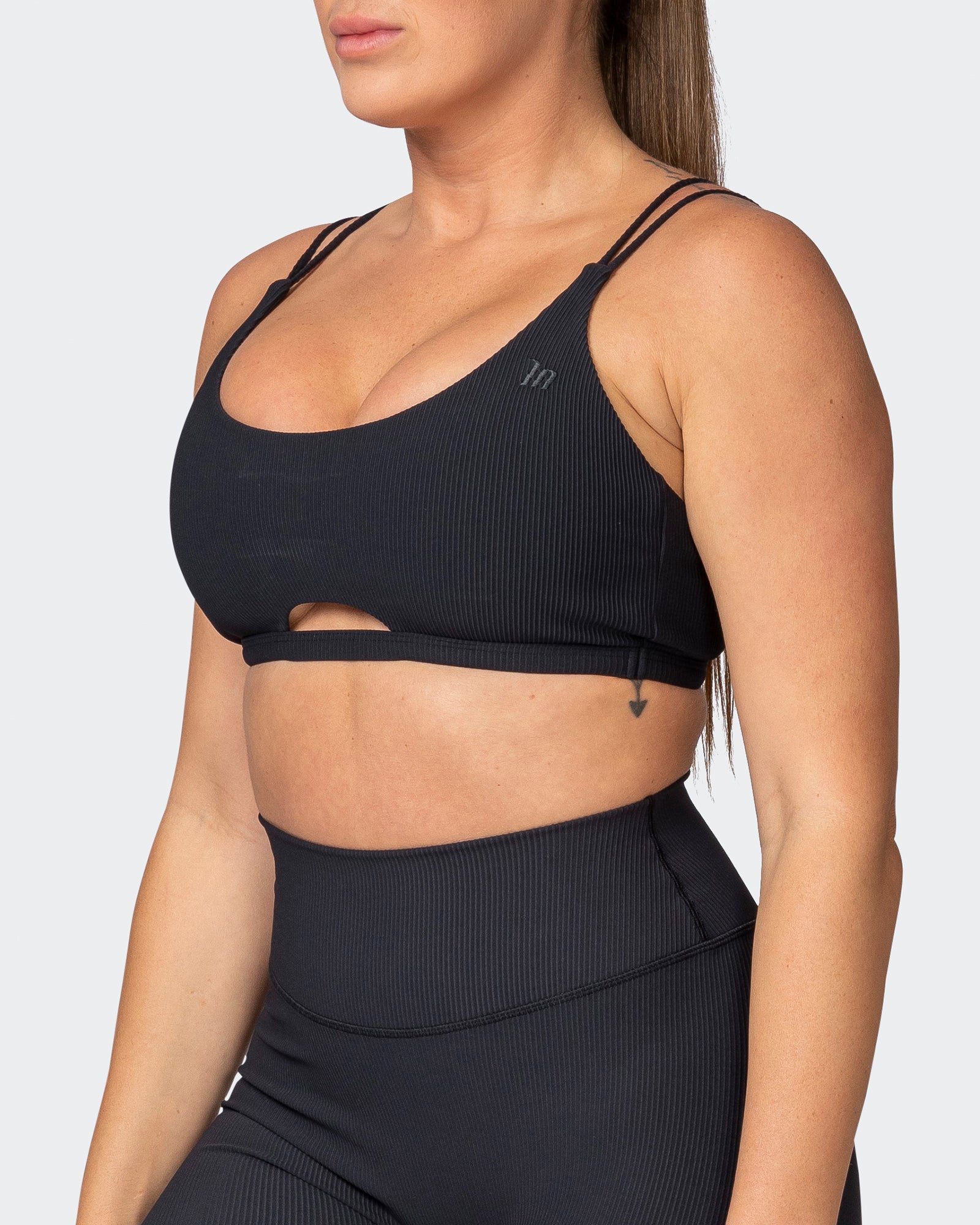All Day Rib Bralette - Black-Bralettes-XS-042201BLK-XS-MNAPPRL14311-3-Muscle Nation