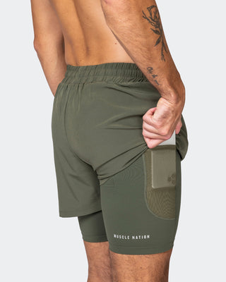 Vigour Training 3" Shorts - Dark Khaki-Shorts-S-042363DKHAKI-S-MNAPPRL22340-2-Muscle Nation