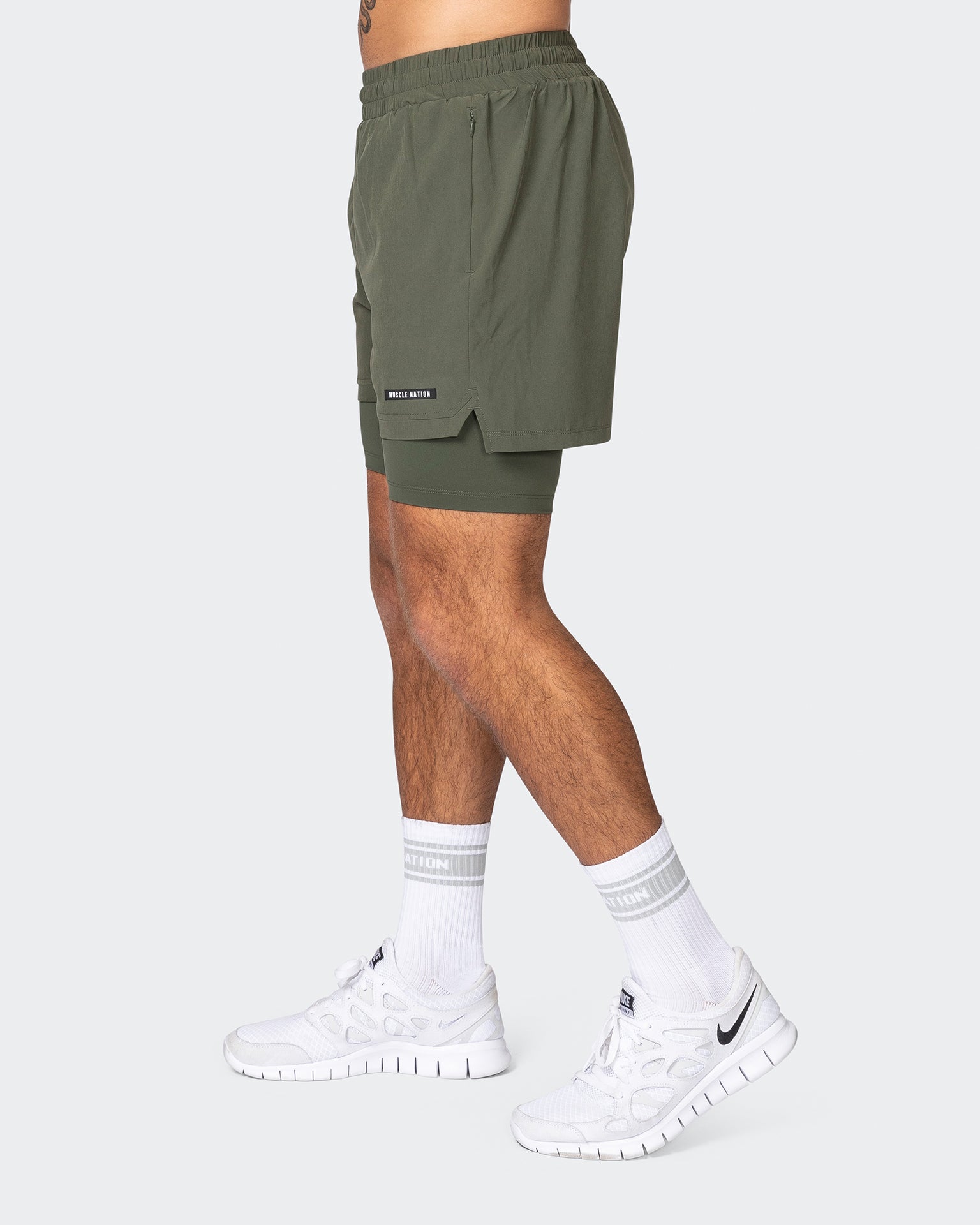 Vigour Training 3" Shorts - Dark Khaki-Shorts-S-042363DKHAKI-S-MNAPPRL22340-5-Muscle Nation
