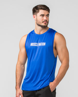 Burly Training Tank - Bondi Blue-Singlets & Tanks-S-012409BONDIBLU-S-MNAPPRL29156-2-Muscle Nation