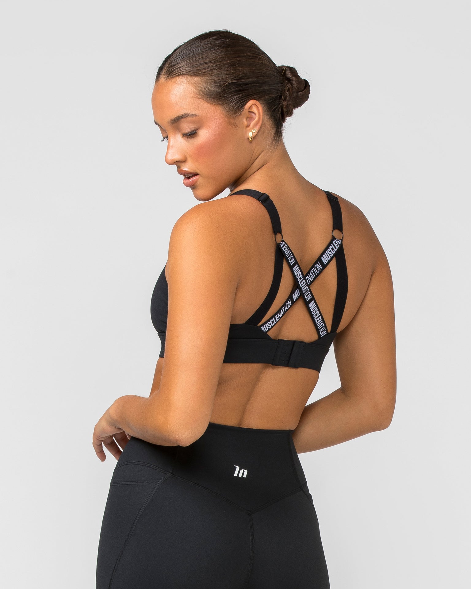 Base Bra - Black-Sports Bras-XS-012402BLK-XS-MNAPPRL29216-3-Muscle Nation