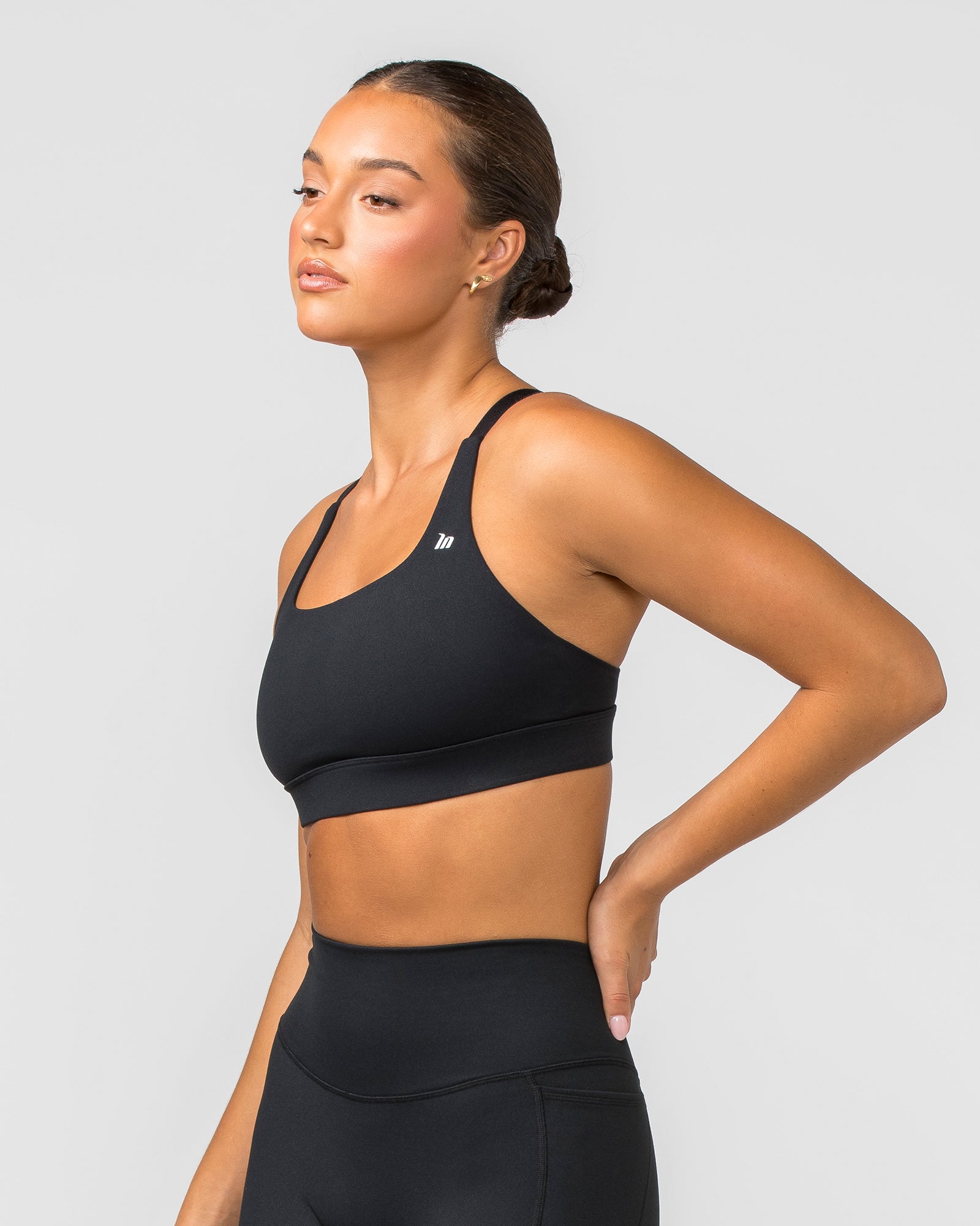 Base Bra - Black-Sports Bras-XS-012402BLK-XS-MNAPPRL29216-2-Muscle Nation
