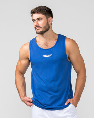 H-Back Represent Tank - Washed Bondi Blue-Singlets & Tanks-S-012408WSHBNBL-S-MNAPPRL29294-2-Muscle Nation