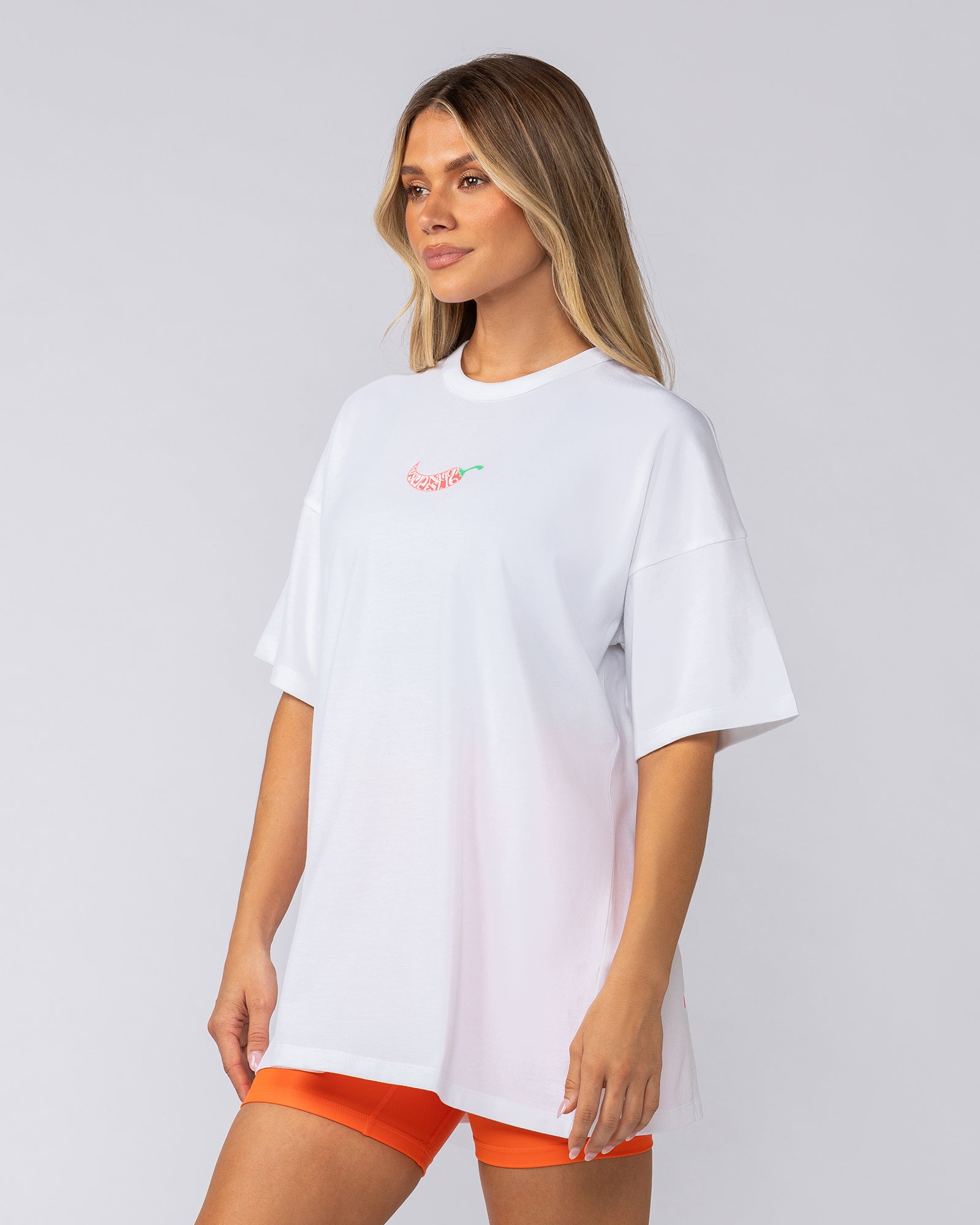 Spicy Oversized Tee - White-T-Shirts-XXS-052522WHITE-XXS-MNAPPRL43344-3-Muscle Nation
