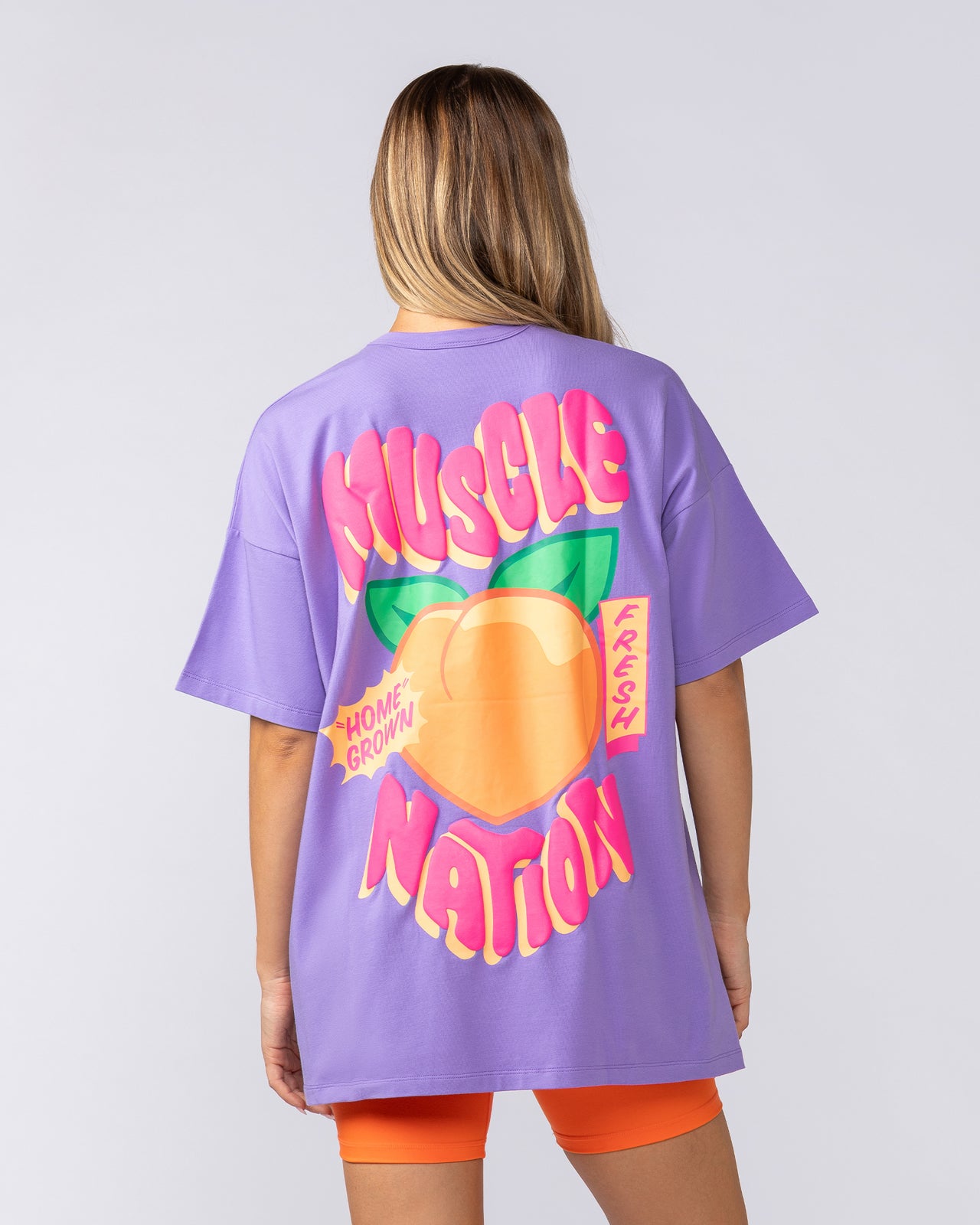 Peachy Oversized Tee - Orchid-T-Shirts-XXS-052520ORCD-XXS-MNAPPRL43362-4-Muscle Nation