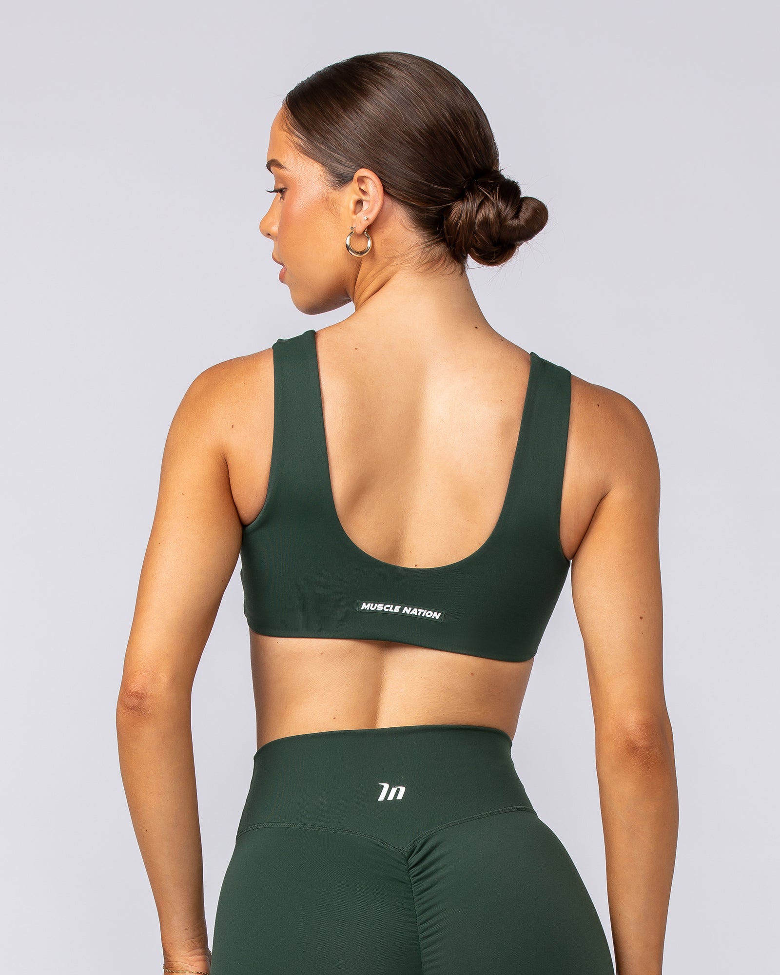 Elite Bralette - Forest Green-Bralettes-XXS-092401FRSGRN-XXS-MNAPPRL40167-4-Muscle Nation