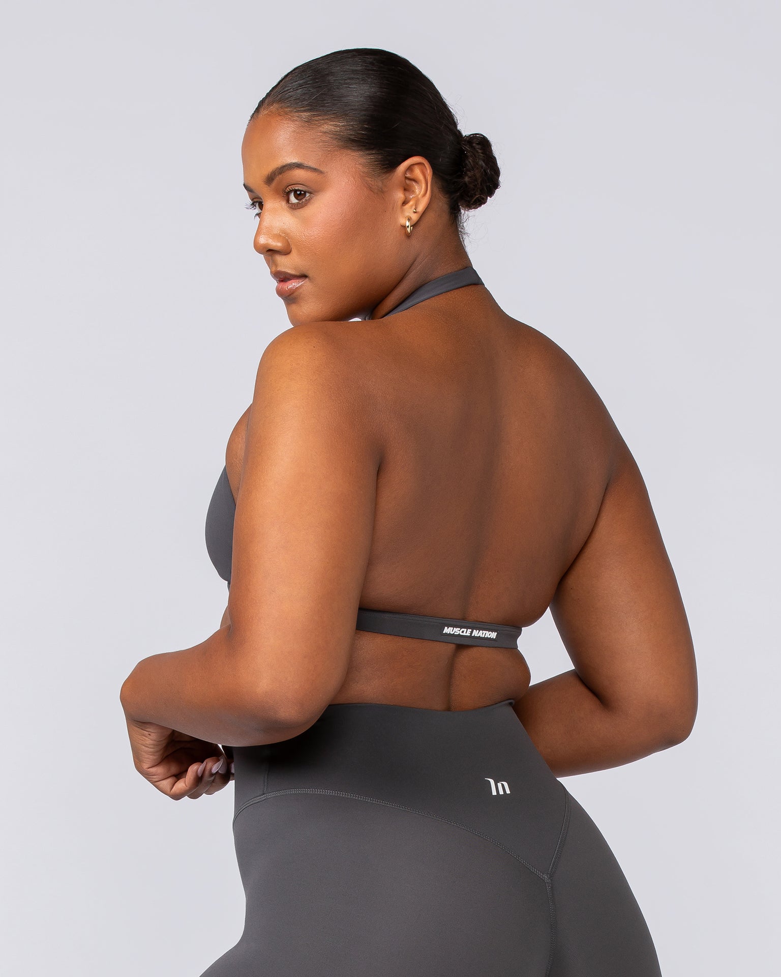 Halter Bralette - Phantom-Bralettes-XXS-022505PHNTM-XXS-MNAPPRL40709-3-Muscle Nation