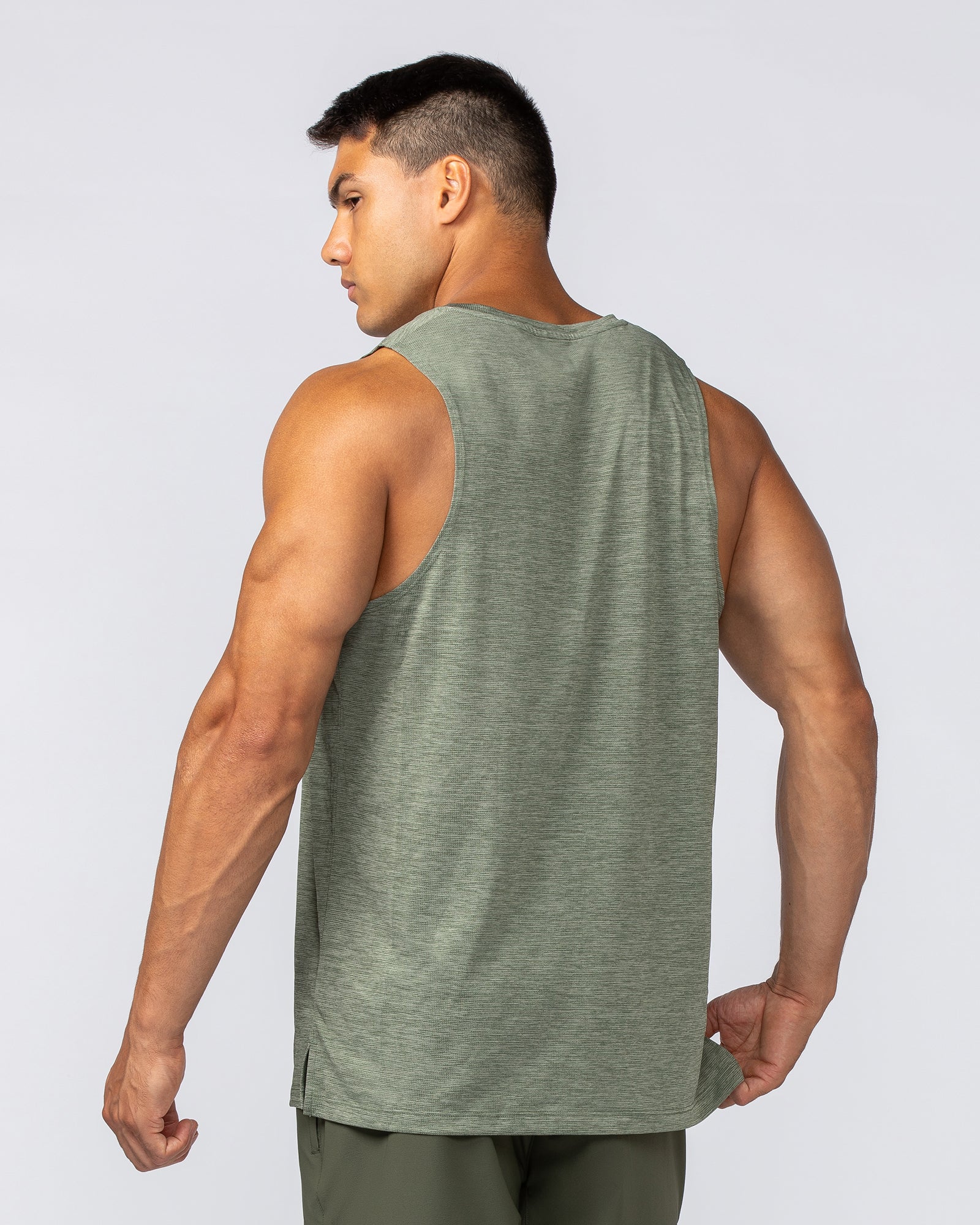 Aero Active Tank - Dark Khaki-Singlets & Tanks-S-092419DKHAKI-S-MNAPPRL40125-5-Muscle Nation