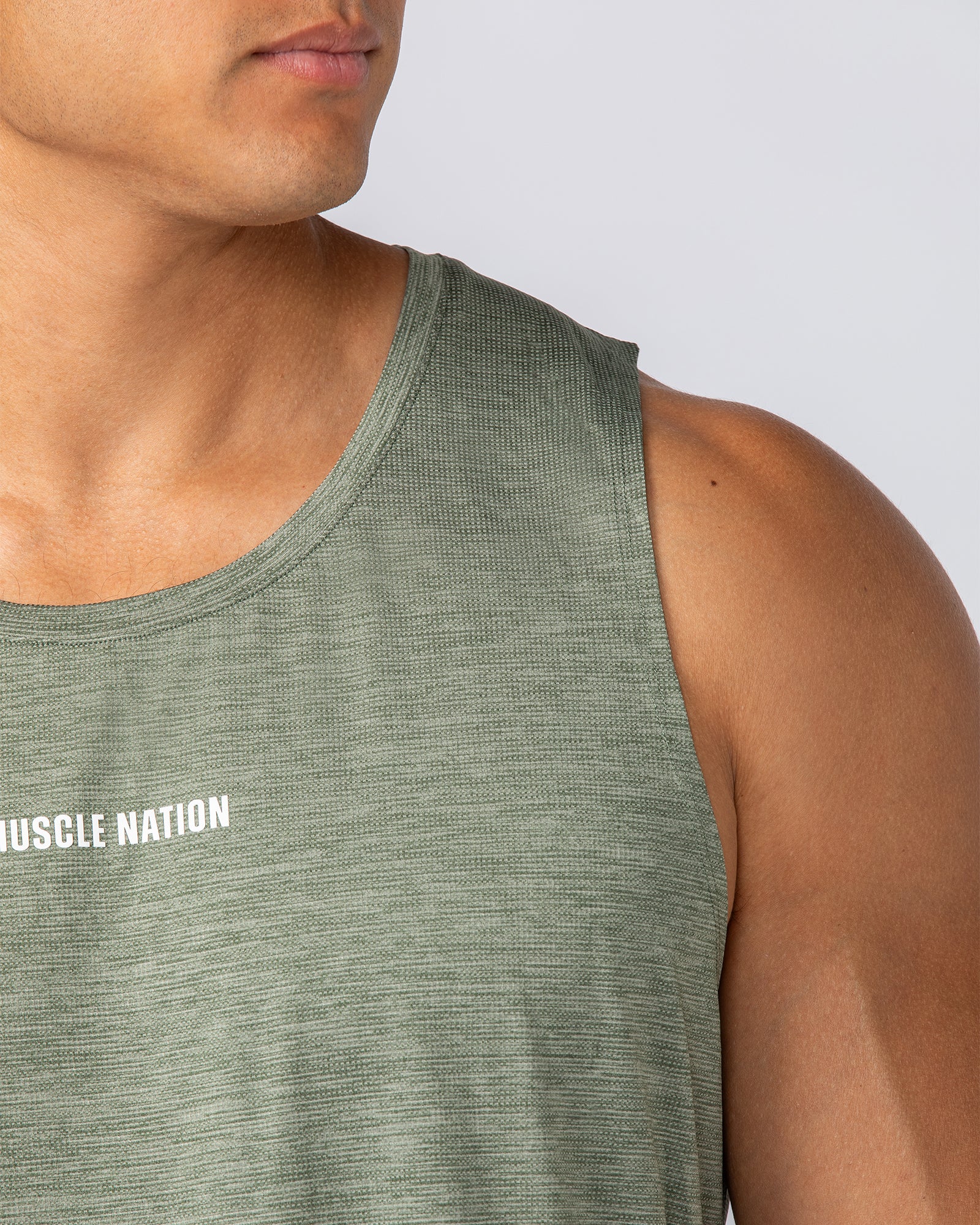 Aero Active Tank - Dark Khaki-Singlets & Tanks-S-092419DKHAKI-S-MNAPPRL40125-2-Muscle Nation