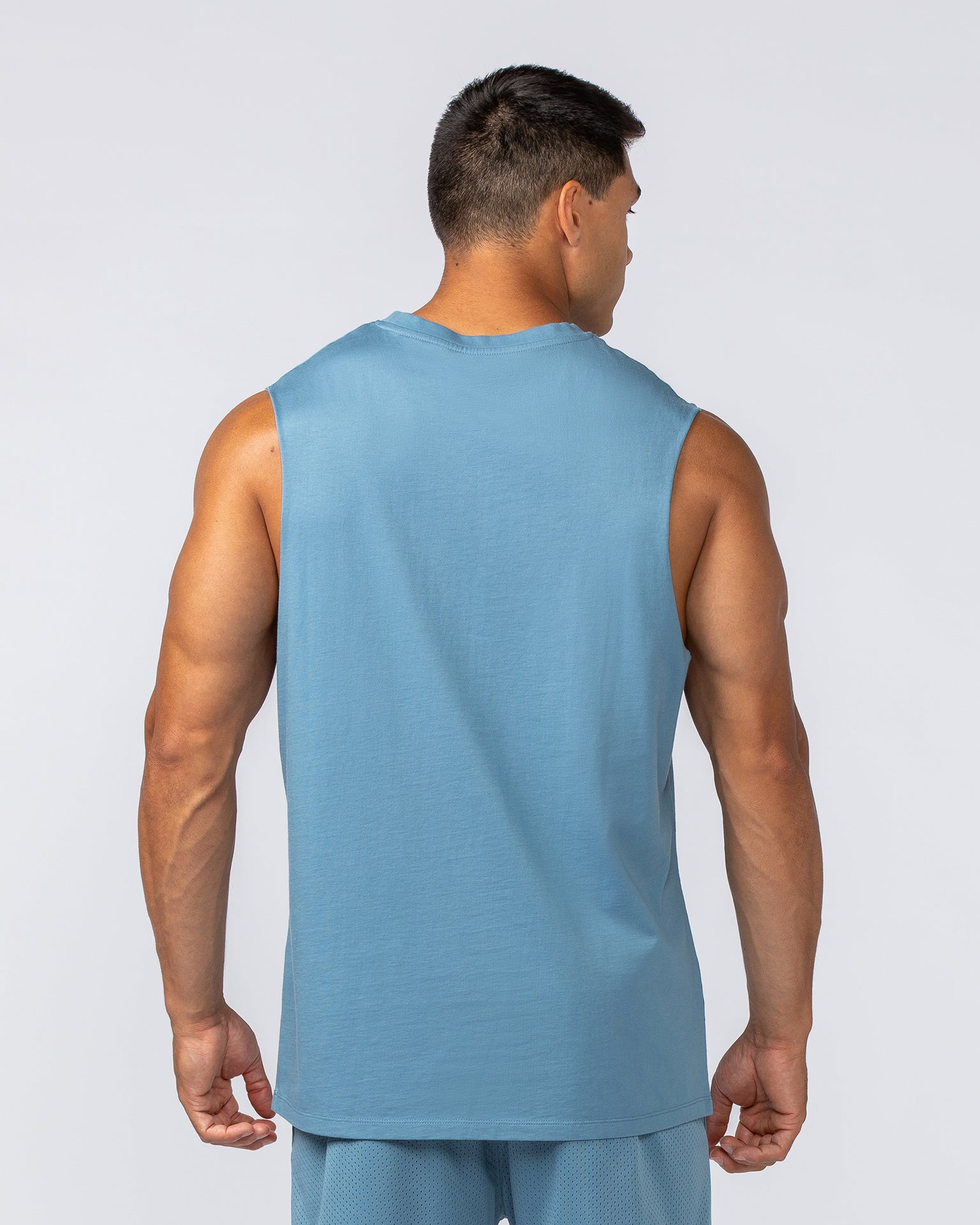 Throwback Training Tank - Pale Thunder-Singlets & Tanks-S-092413PLTHNDR-S-MNAPPRL40066-5-Muscle Nation