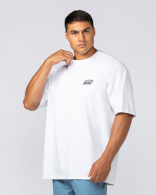 Oversized Pocket Pump Cover - White-T-Shirts-XS-092414WHT-XS-MNAPPRL40073-2-Muscle Nation