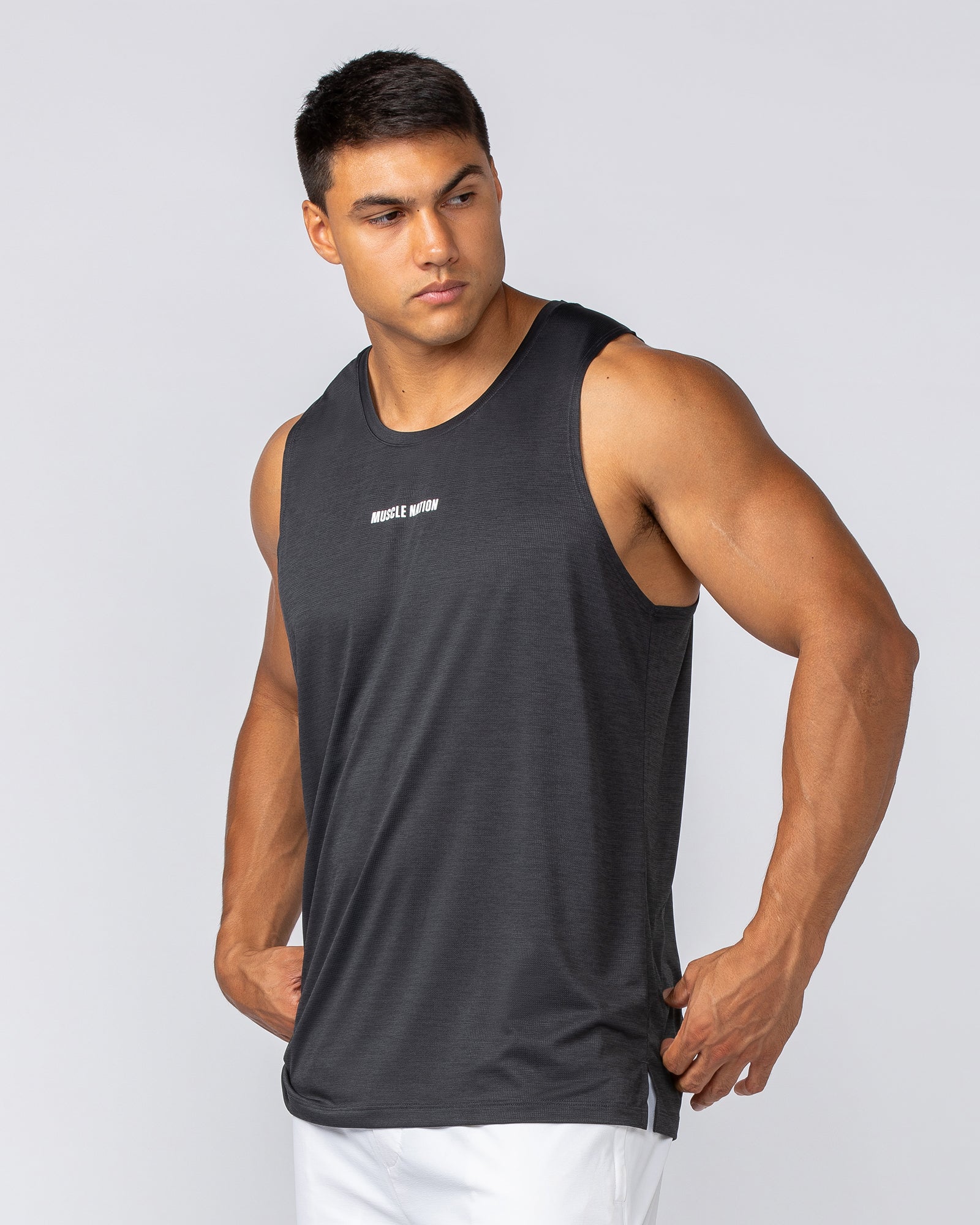 Aero Active Tank - Black-Singlets & Tanks-S-092419BLK-S-MNAPPRL40118-4-Muscle Nation