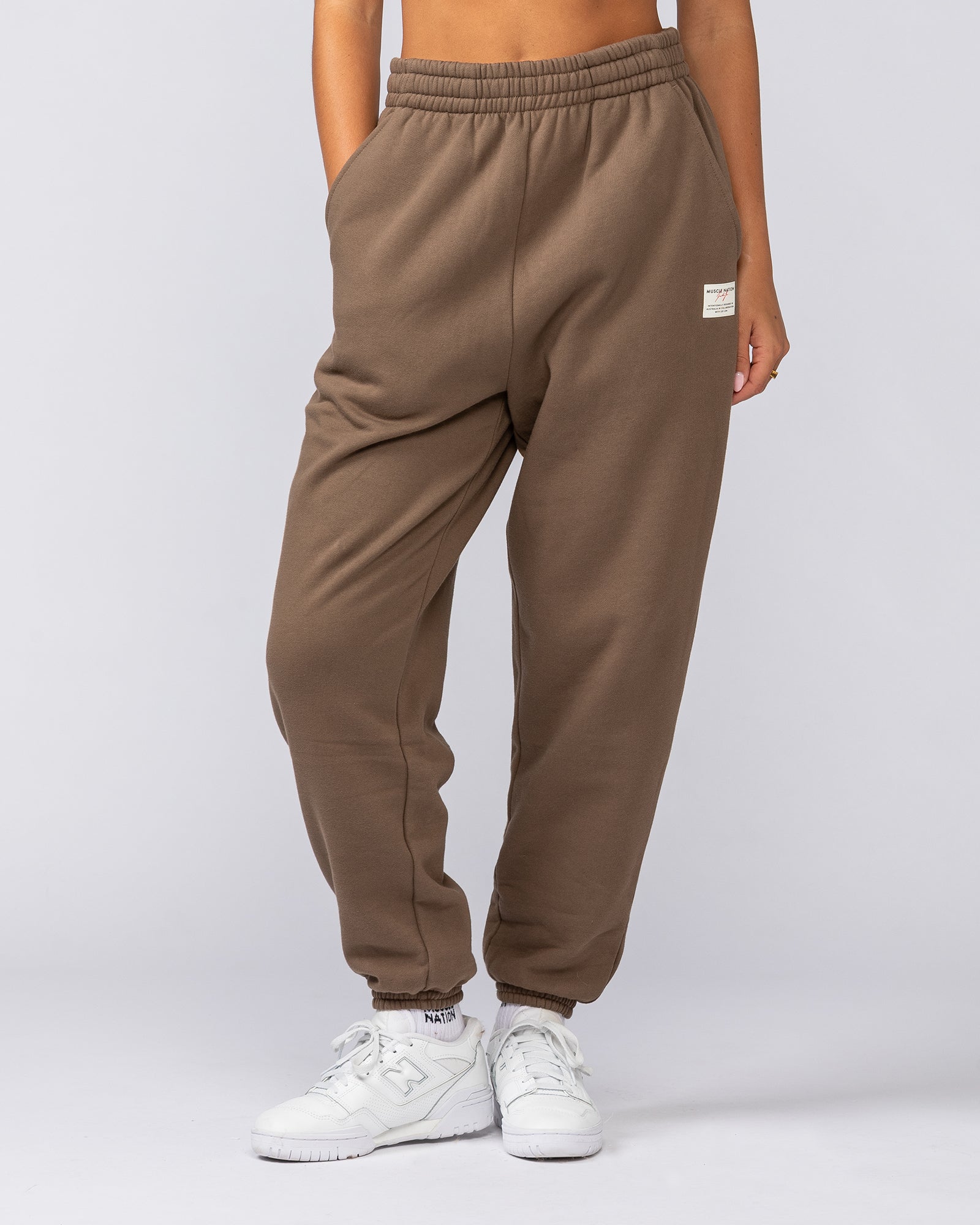 Lee Lem Track Pants - Washed Hazelnut-Bottoms-XS-022542WSHHZLNT-XS-MNAPPRL41006-8-Muscle Nation