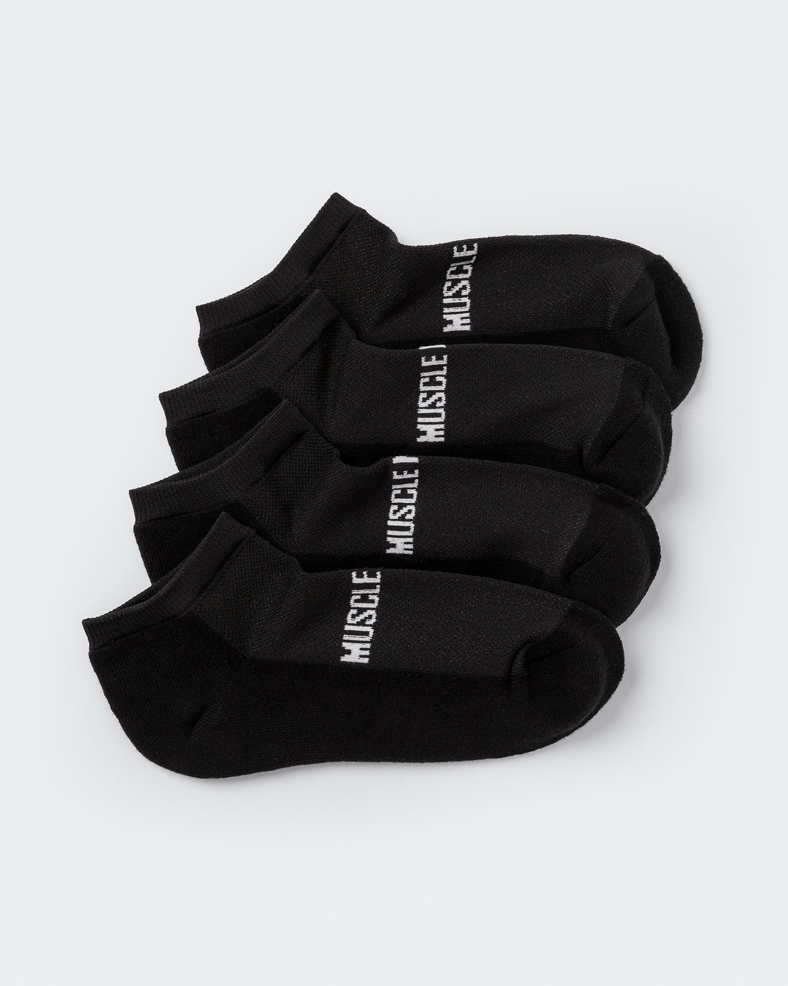 Womens Ankle Socks (x2 Pack) - Black-Socks-Black-AC022471BLK-ONE-MNAPPRL30328-1-Muscle Nation