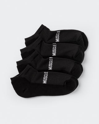 Womens Ankle Socks (x2 Pack) - Black-Socks-Black-AC022471BLK-ONE-MNAPPRL30328-1-Muscle Nation