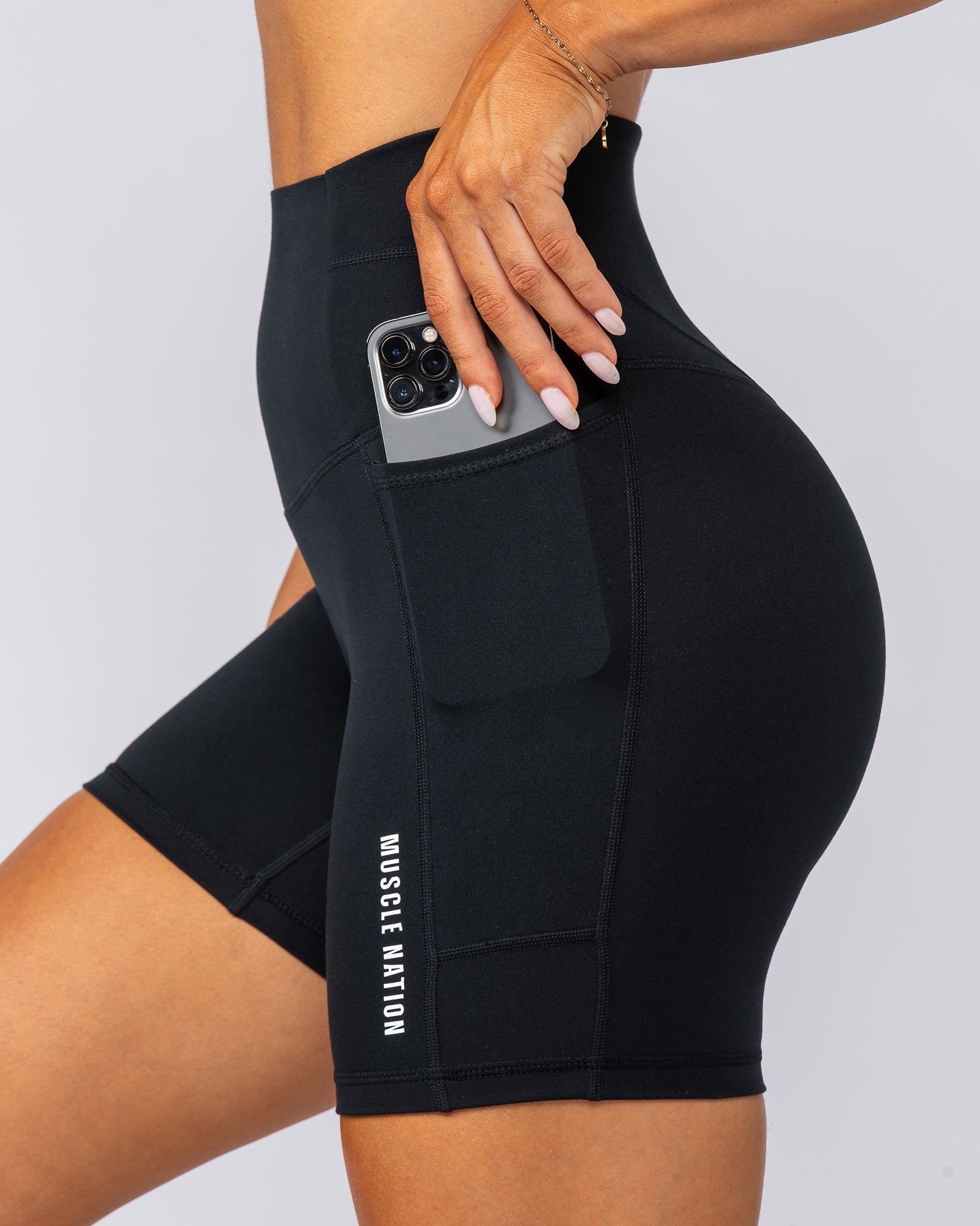 Unrivalled Everyday Pocket Bike Shorts - Black-Shorts-XXS-042396BLK-XXS-MNAPPRL23928-5-Muscle Nation