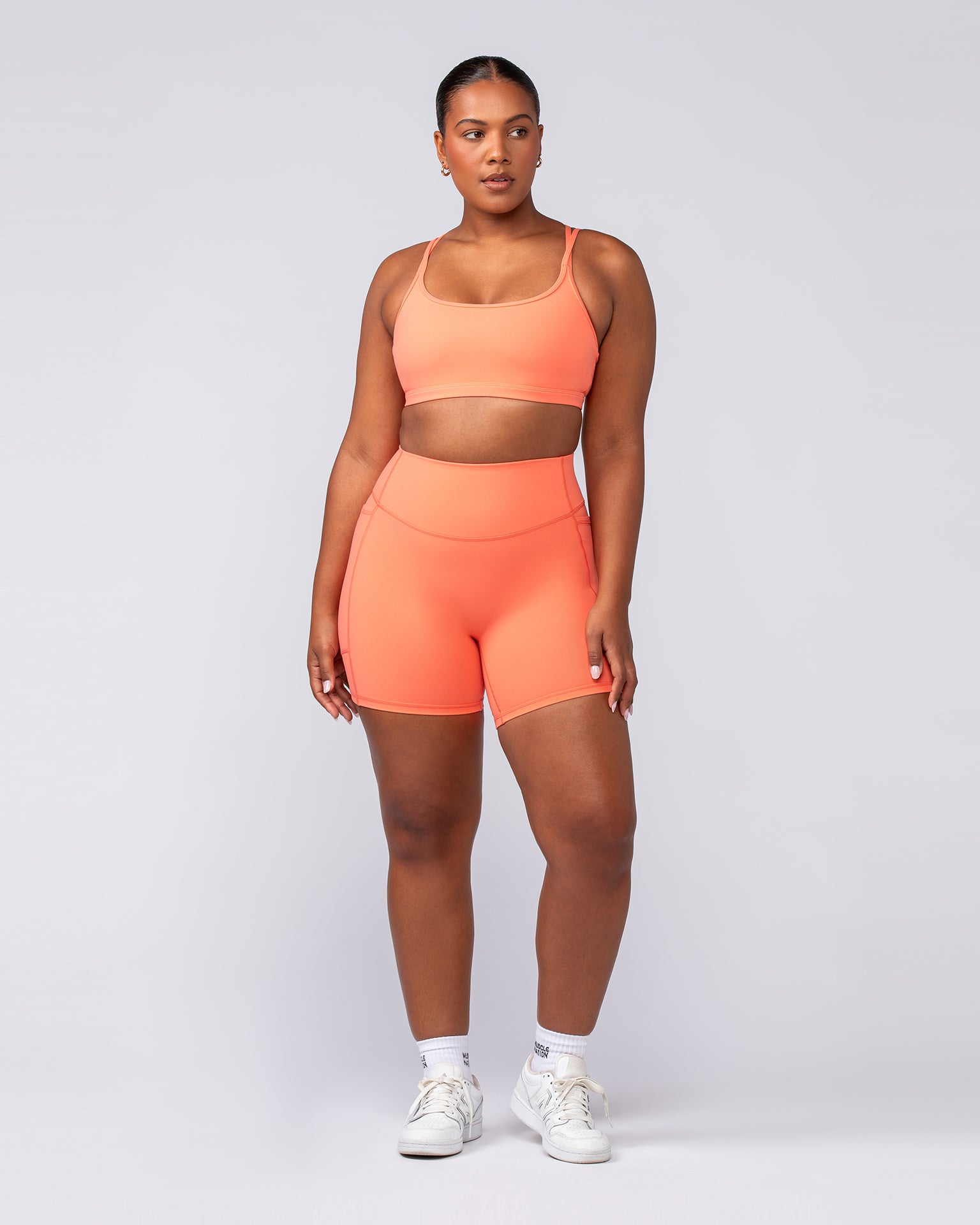 Pace It Bra - Hot Coral-Sports Bras-XXS-092402HTCORL-XXS-MNAPPRL40185-5-Muscle Nation