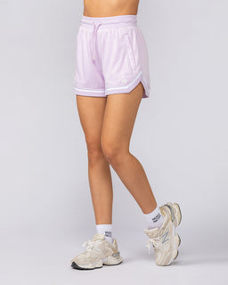 Womens 3" Basketball Shorts - Lilac Snow-Shorts-XXS-092512LLCSN-XXS-MNAPPRL44402-1-Muscle Nation