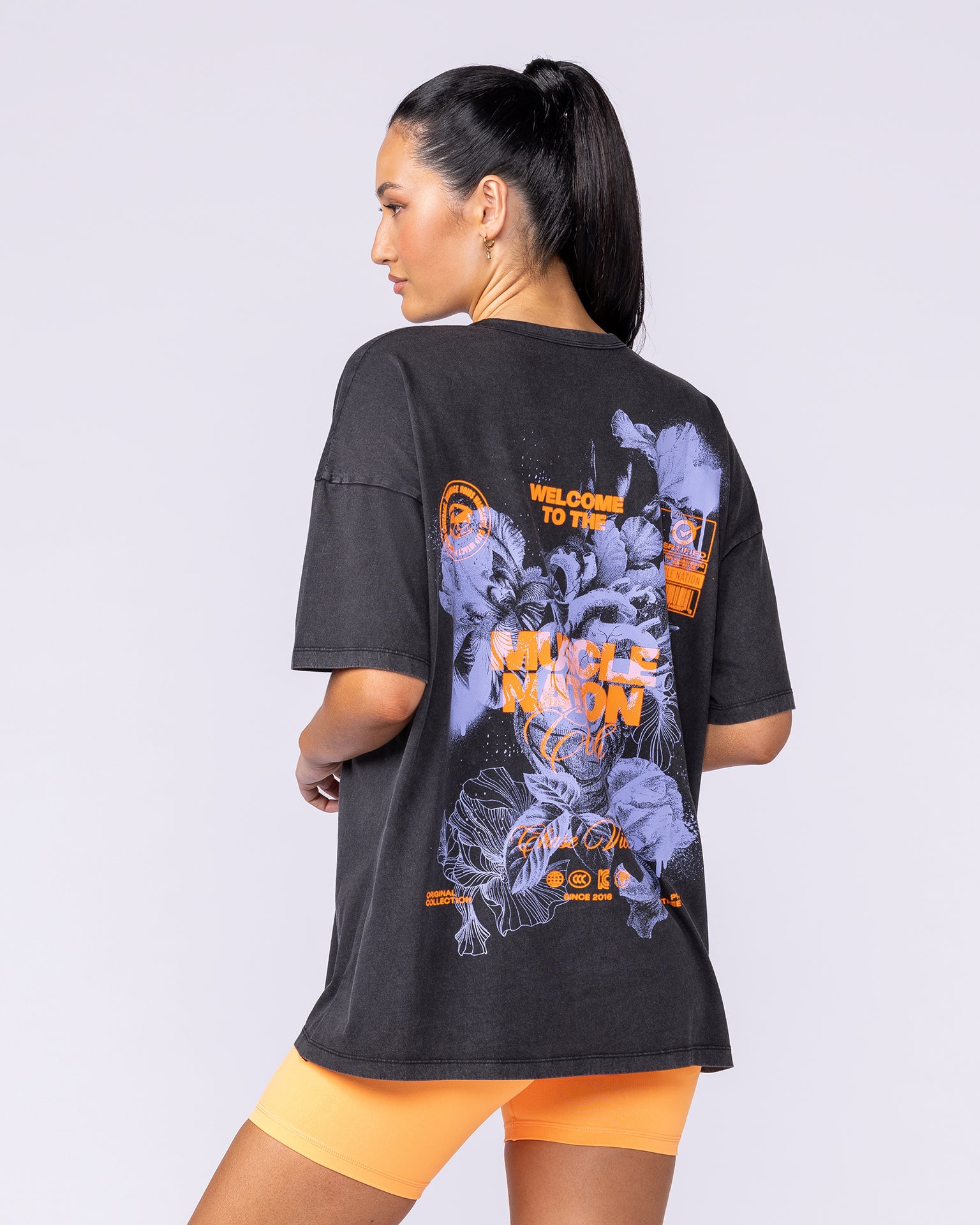 Womens Neon Iris Oversized Vintage Tee - Washed Black-T-Shirts-XXS-1125225WSHBLK-XXS-MNAPPRL45282-3-Muscle Nation