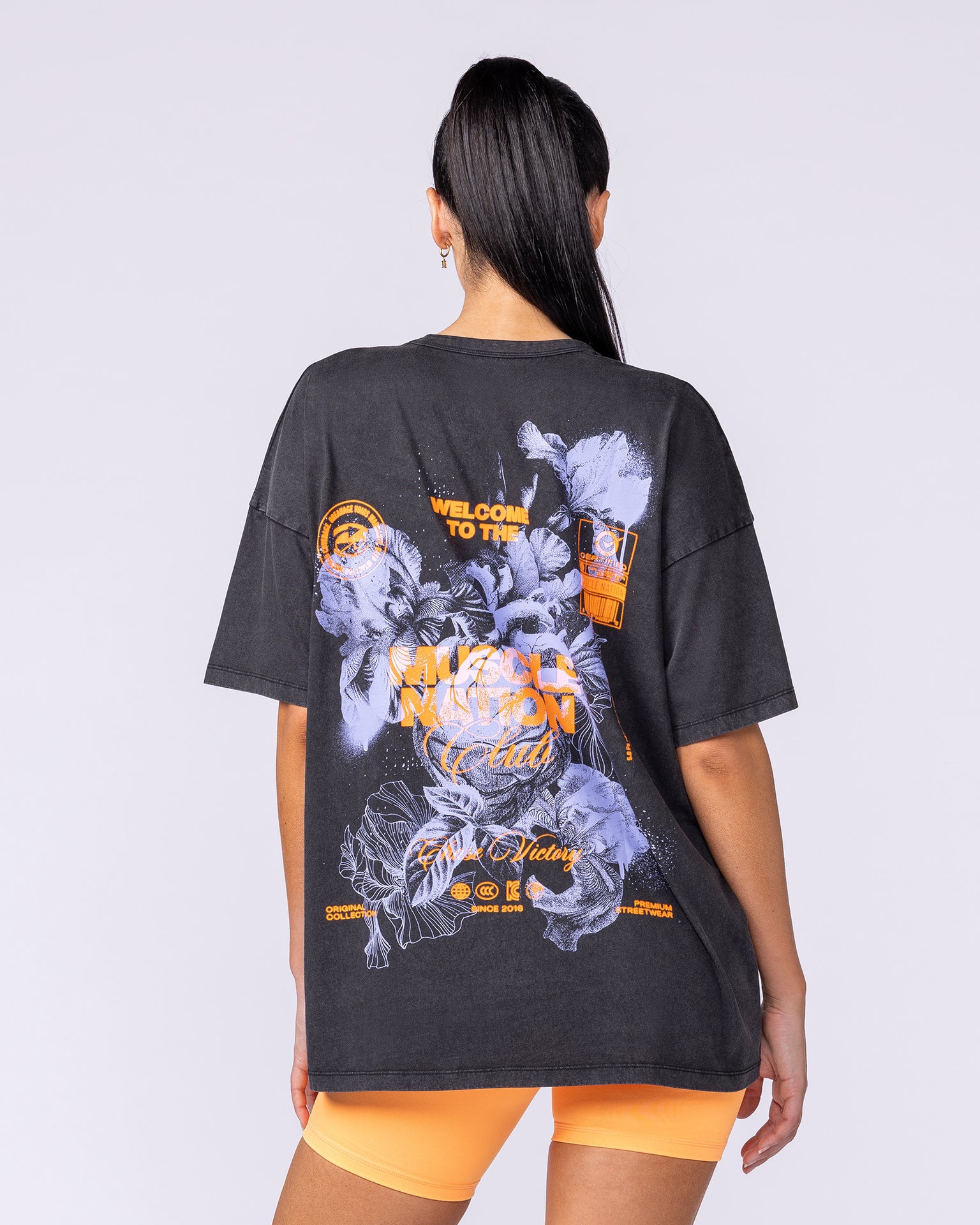Womens Neon Iris Oversized Vintage Tee - Washed Black-T-Shirts-XXS-1125225WSHBLK-XXS-MNAPPRL45282-5-Muscle Nation