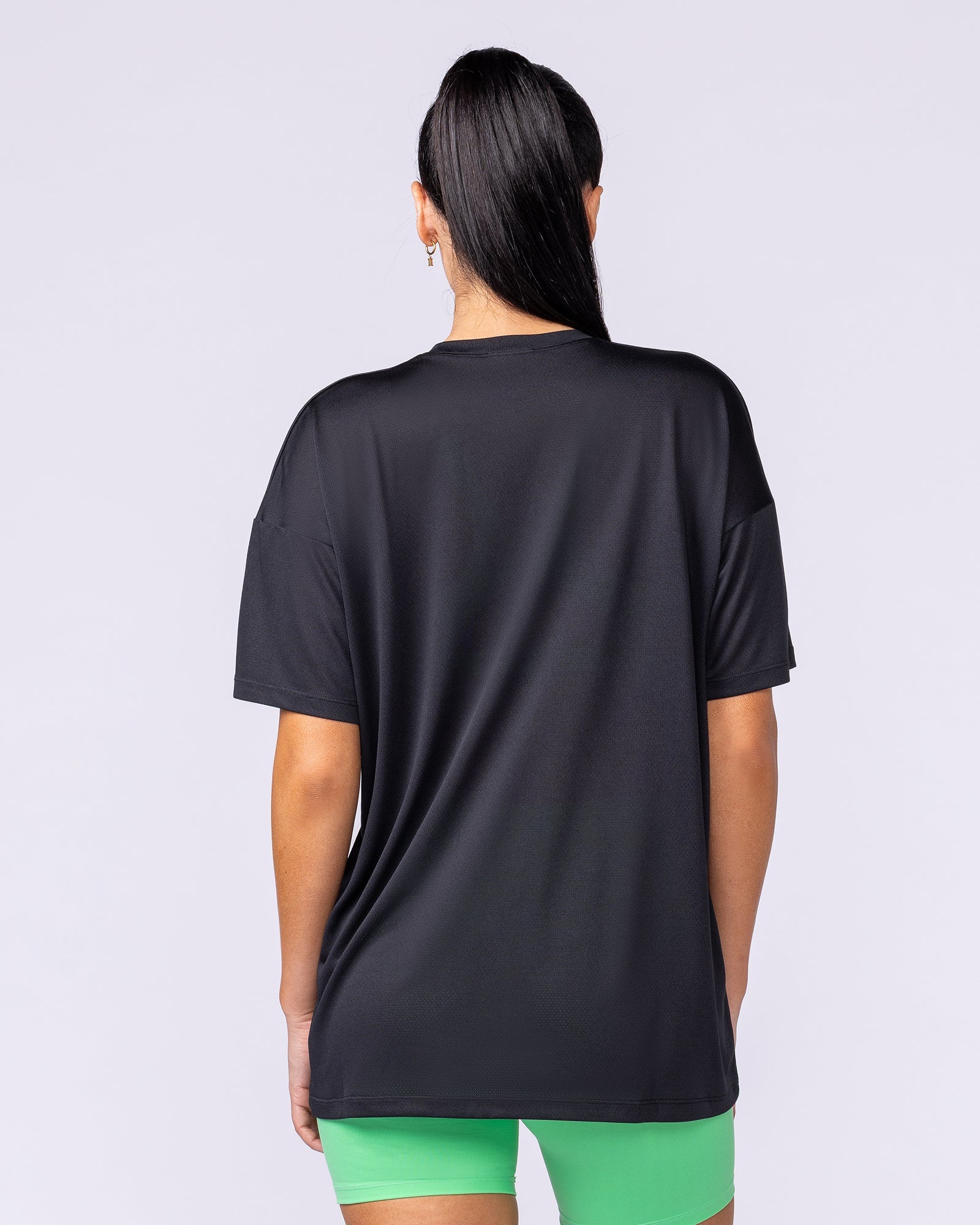 Womens Relaxed Training Tee - Black-T-Shirts-XXS-1124206BLK-XXS-MNAPPRL34495-6-Muscle Nation