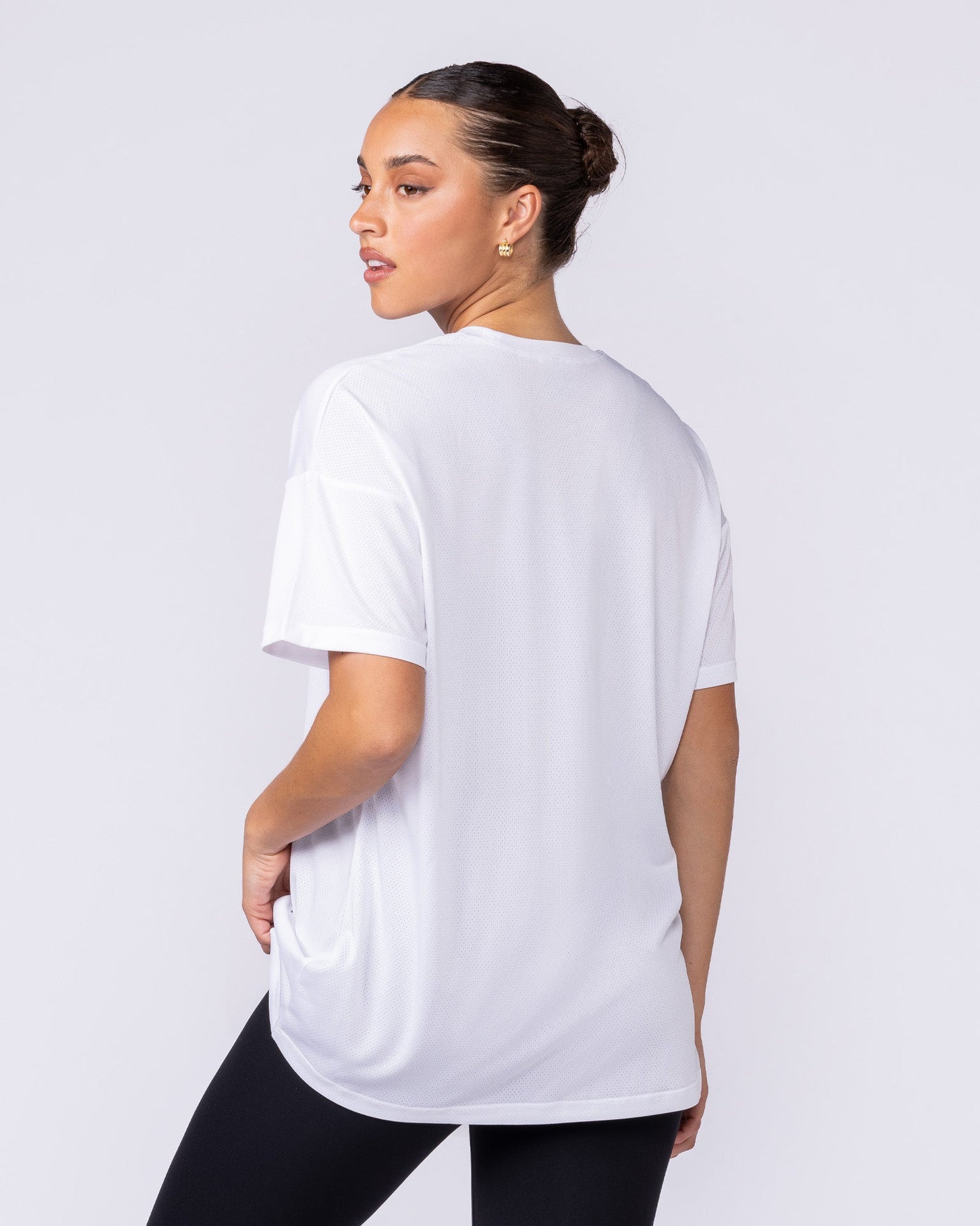 Womens Relaxed Training Tee - White-T-Shirts-XXS-1125132WHT-XXS-MNAPPRL45309-2-Muscle Nation