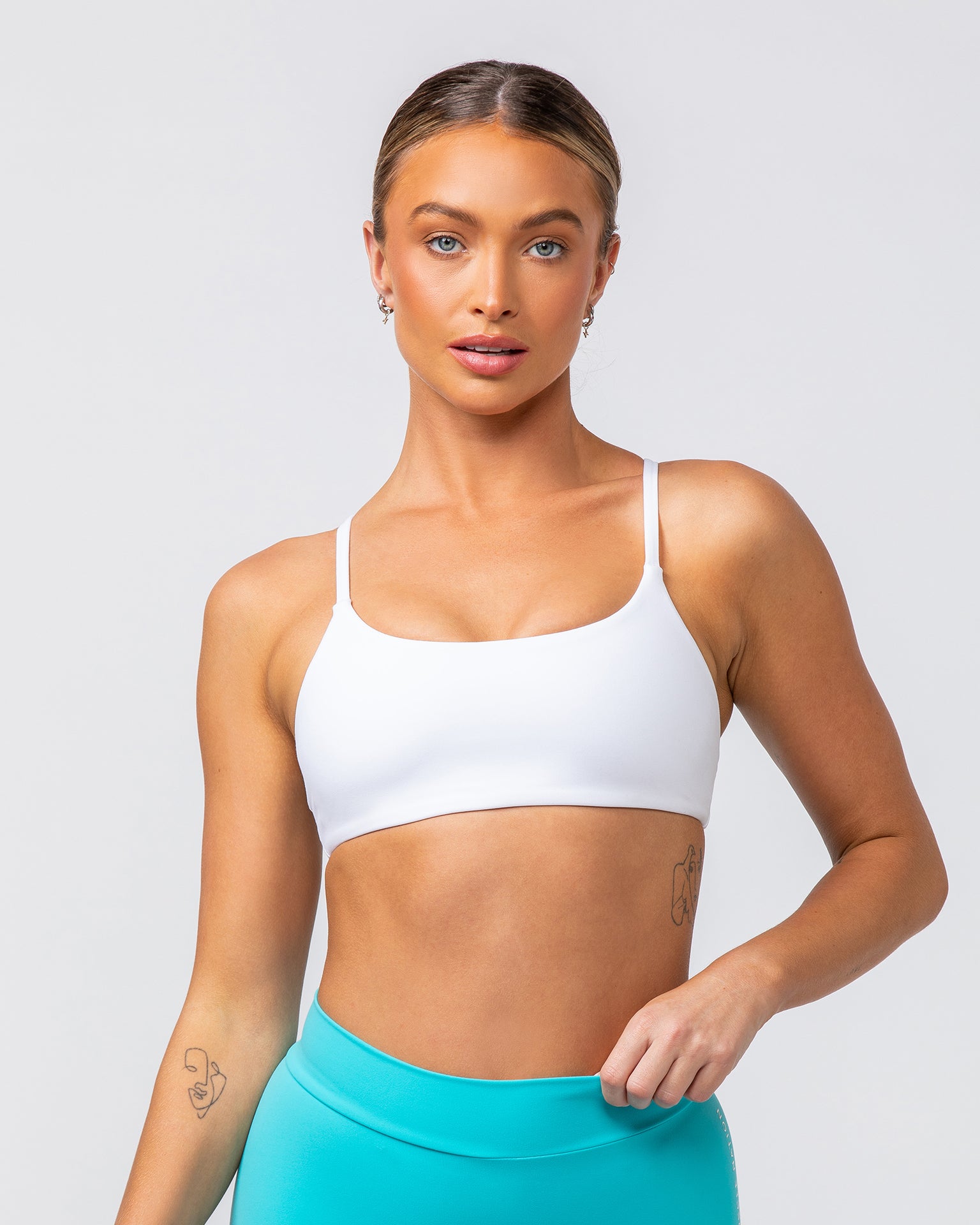 Socialite Bralette - White-Bralettes-XXS-082416WHT-XXS-MNAPPRL32031-2-Muscle Nation