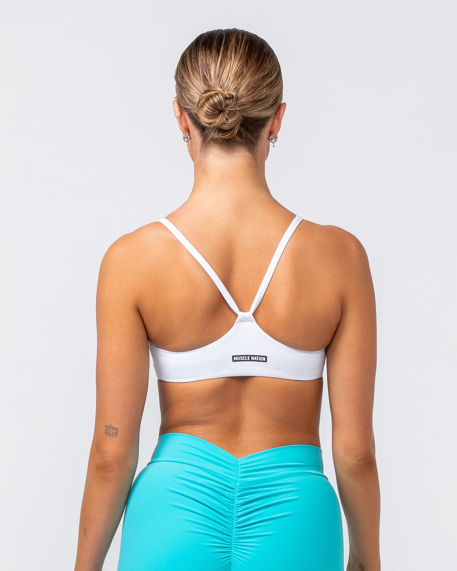 Socialite Bralette - White-Bralettes-XXS-082416WHT-XXS-MNAPPRL32031-5-Muscle Nation
