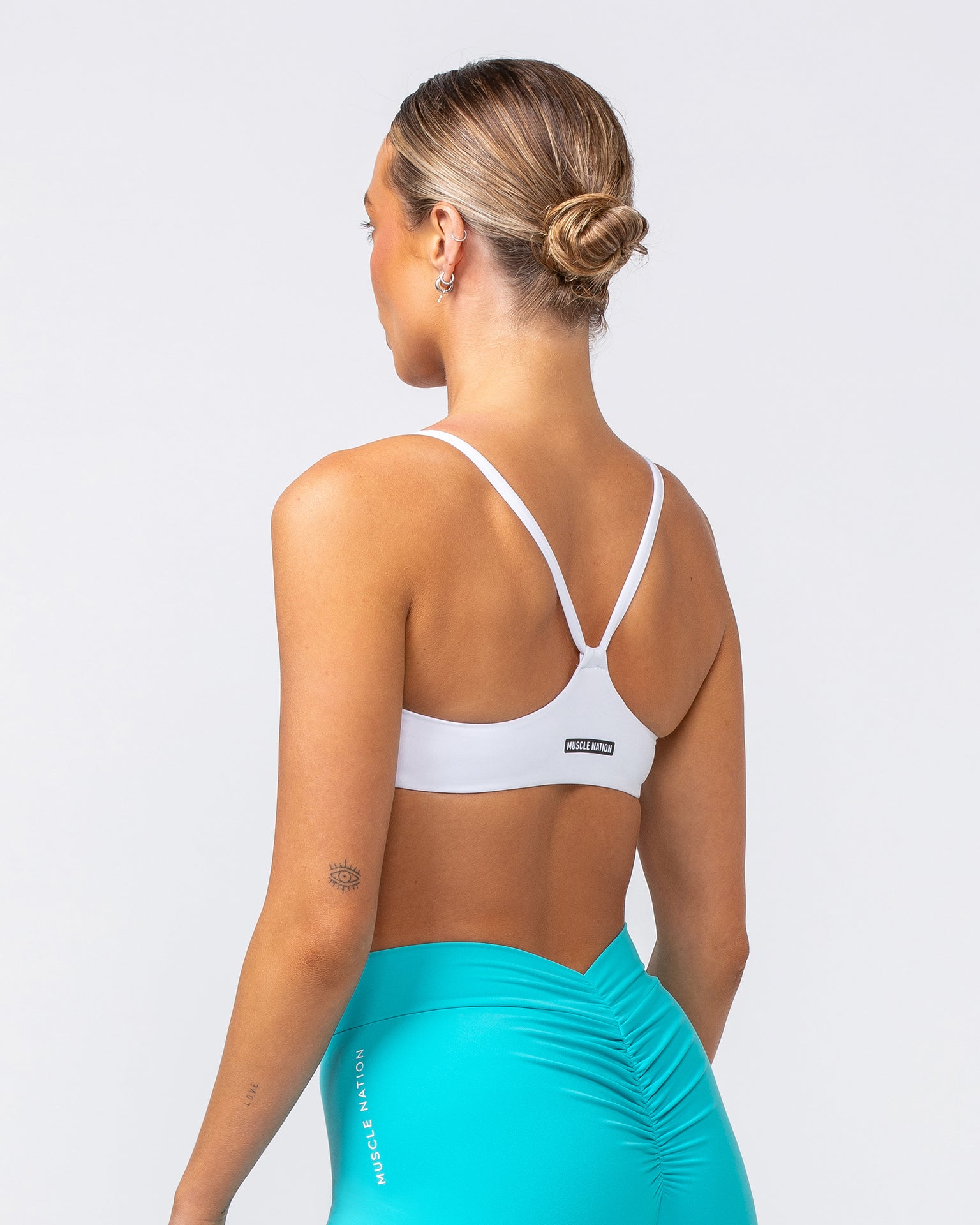 Socialite Bralette - White-Bralettes-XXS-082416WHT-XXS-MNAPPRL32031-4-Muscle Nation