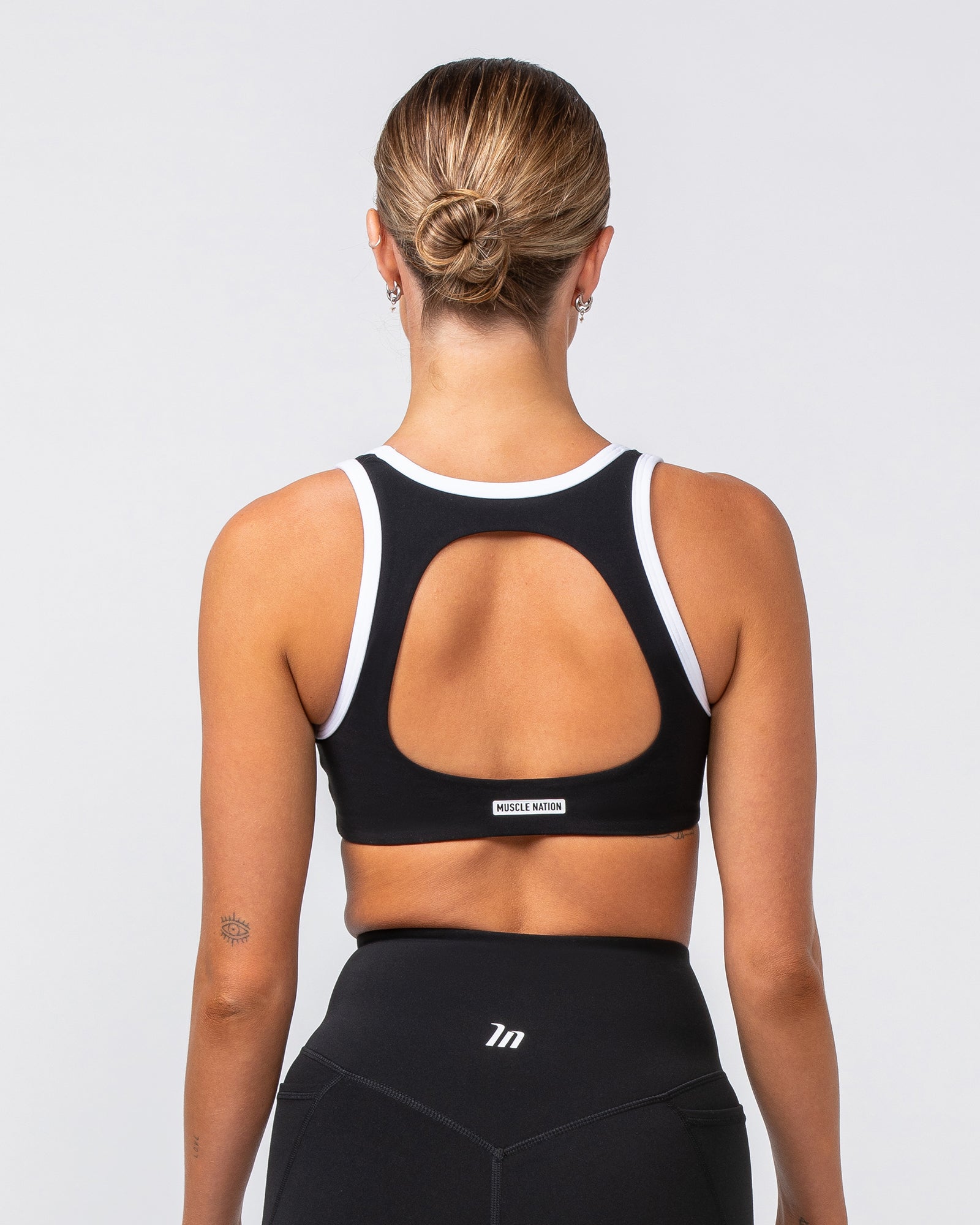 Contrast Bralette - Black-Bralettes-XS-082417BLK-XS-MNAPPRL32040-5-Muscle Nation