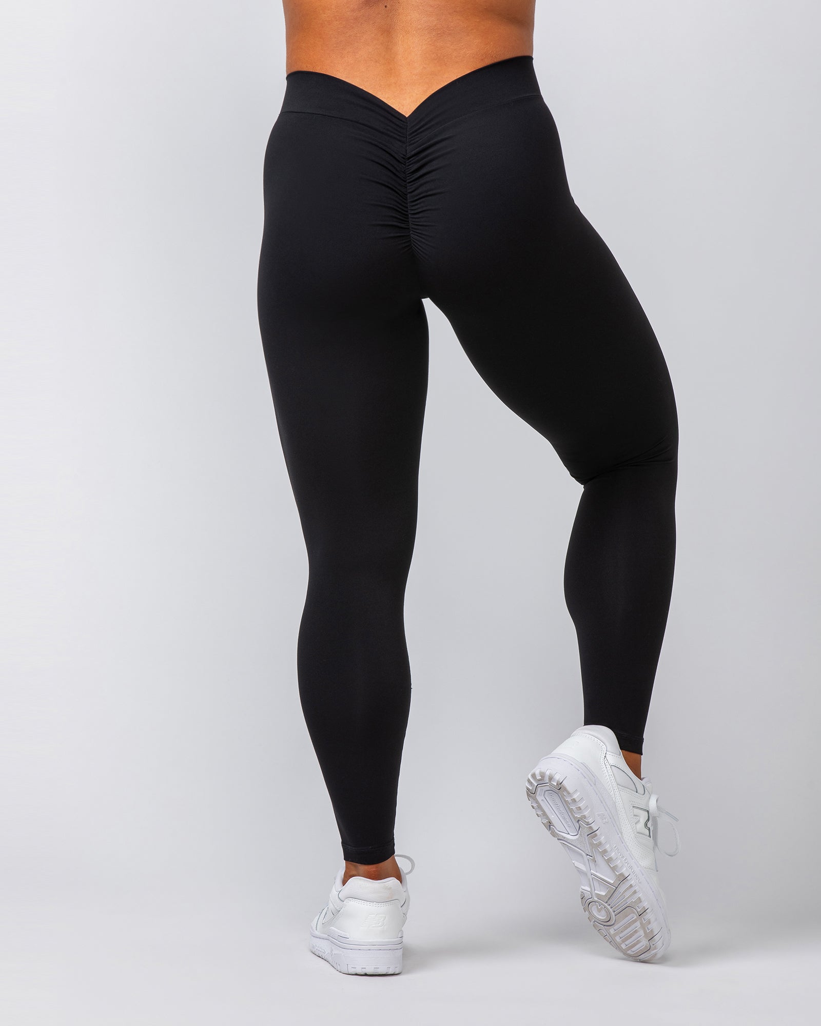 Deep Scrunch Ankle Length Leggings - Black-Leggings-XXS-082421BLK-XXS-MNAPPRL32199-6-Muscle Nation