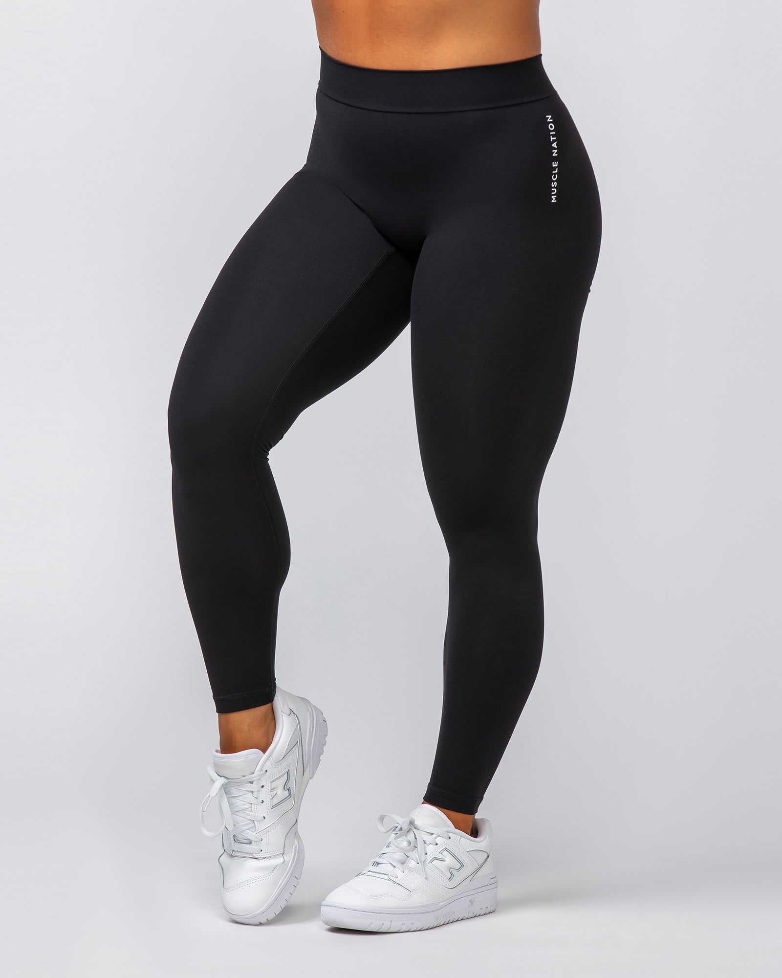 Deep Scrunch Ankle Length Leggings - Black-Leggings-XXS-082421BLK-XXS-MNAPPRL32199-3-Muscle Nation