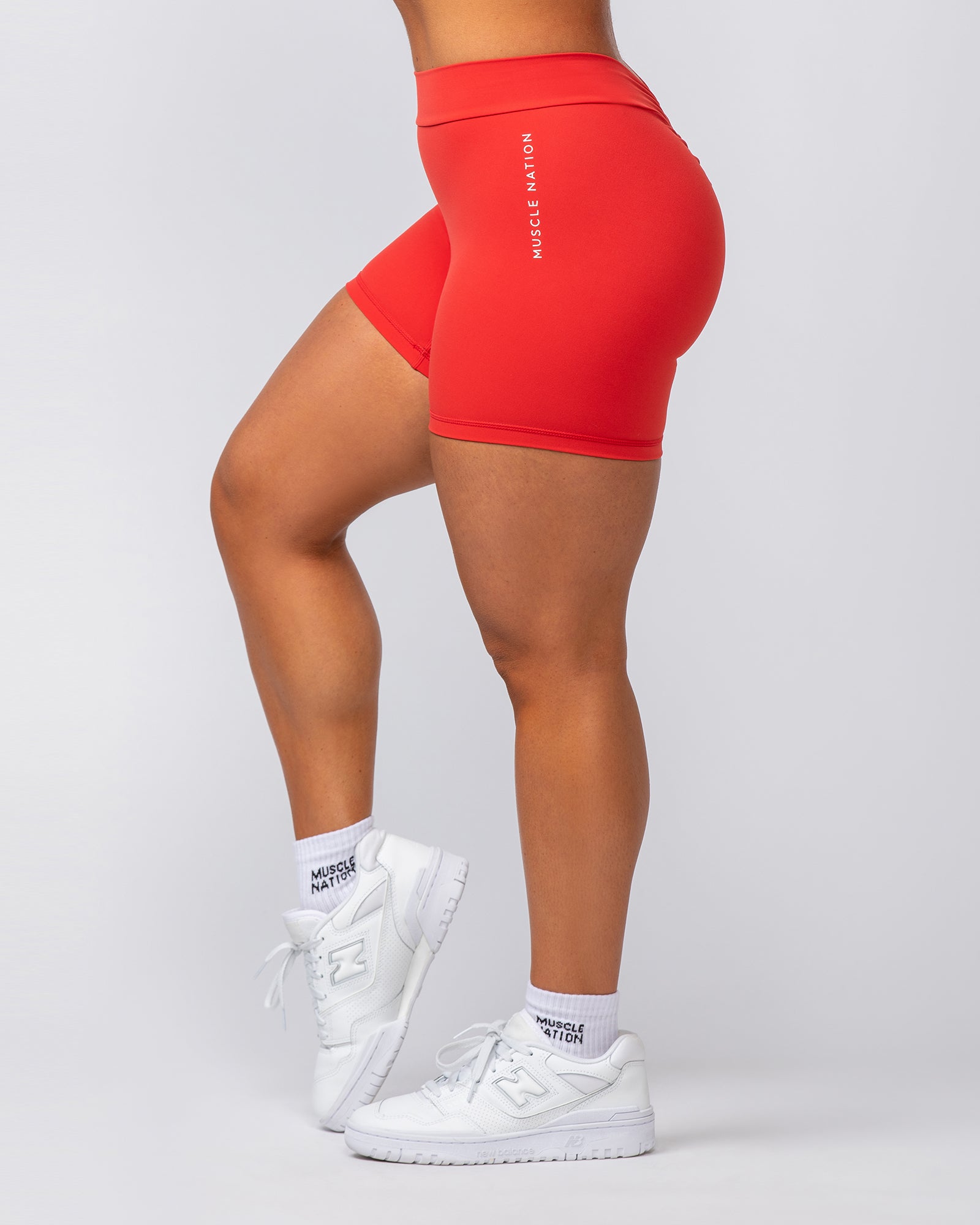 Deep Scrunch Midway Shorts - Crimson-Shorts-XXS-082420CRMSN-XXS-MNAPPRL32167-4-Muscle Nation