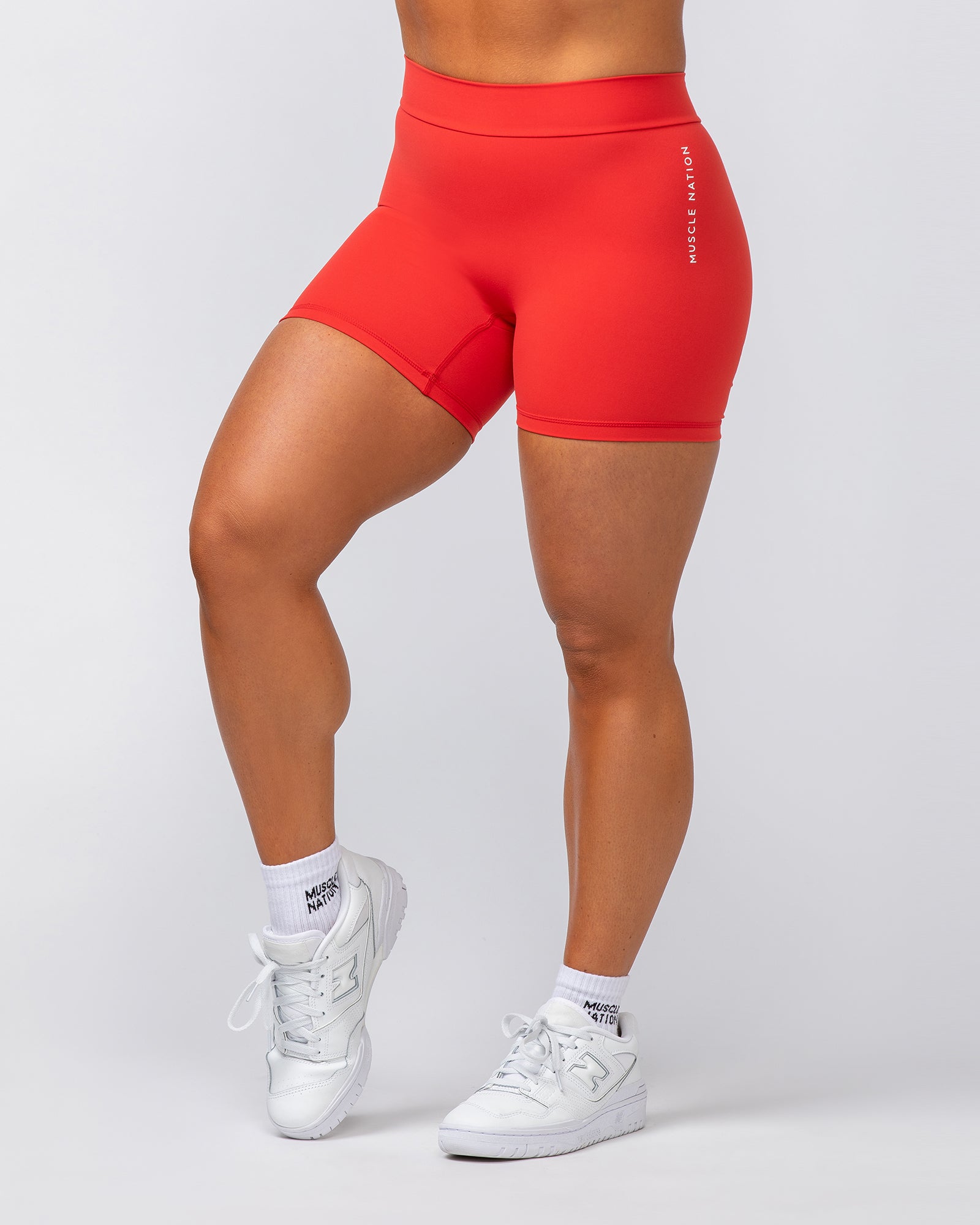 Deep Scrunch Midway Shorts - Crimson-Shorts-XXS-082420CRMSN-XXS-MNAPPRL32167-3-Muscle Nation