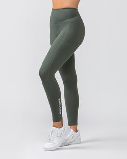 Everyday Pocket Ankle Length Leggings - Eucalyptus-Leggings-XXS-032403EUYPTS-XXS-MNAPPRL29887-1-Muscle Nation