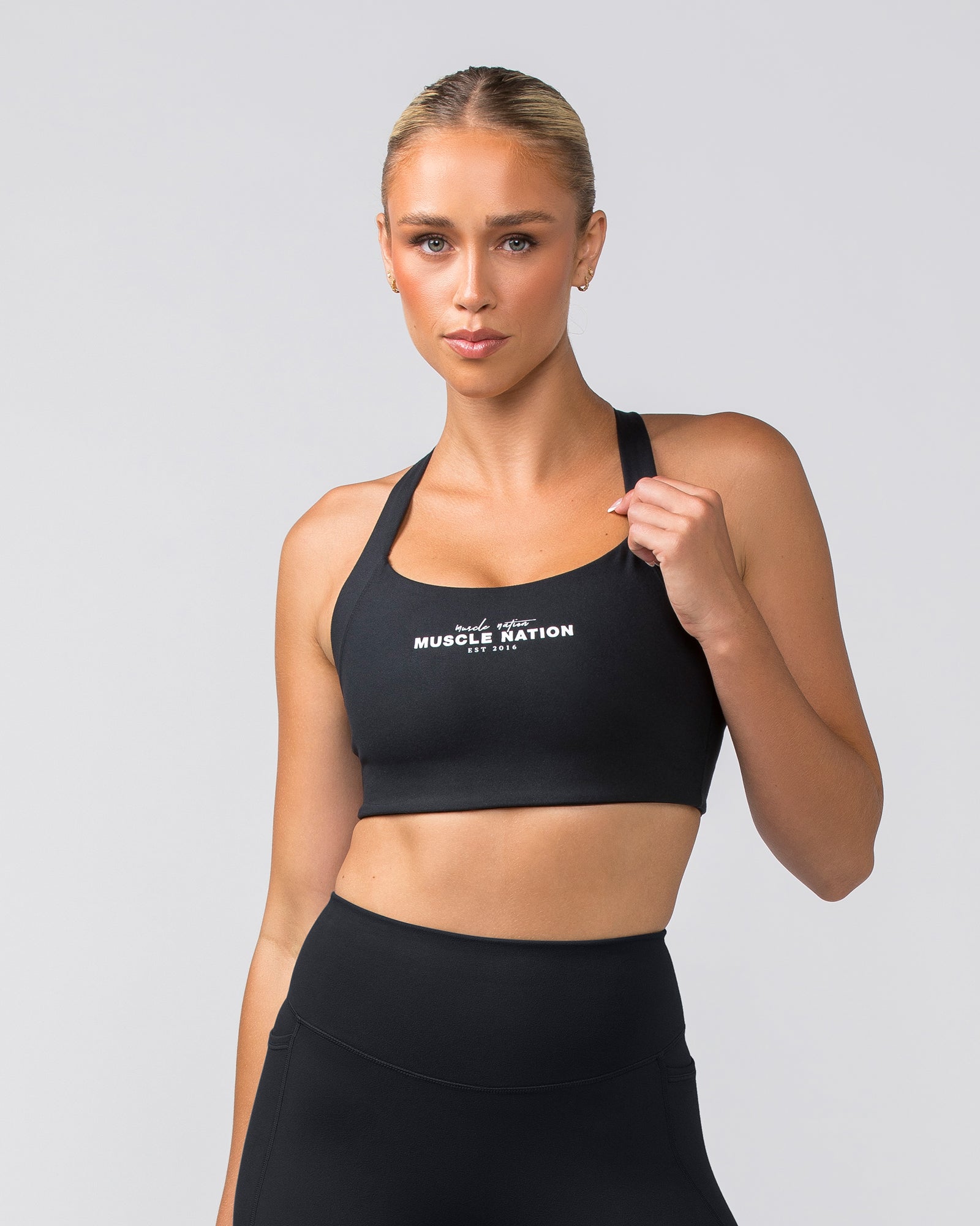 Staple Bra - Black-Sports Bras-XXS-022449BLK-XXS-MNAPPRL29625-1-Muscle Nation