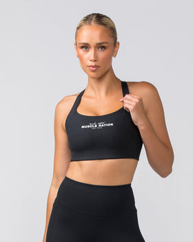 Staple Bra - Black-Sports Bras-XXS-022449BLK-XXS-MNAPPRL29625-1-Muscle Nation