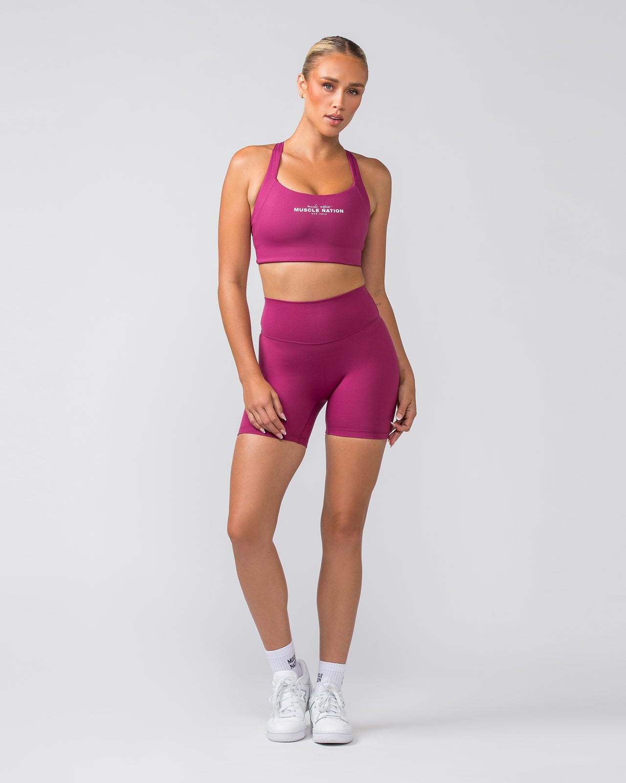 Staple Bra - Cherry-Sports Bras-XXS-022449CHRY-XXS-MNAPPRL29643-6-Muscle Nation
