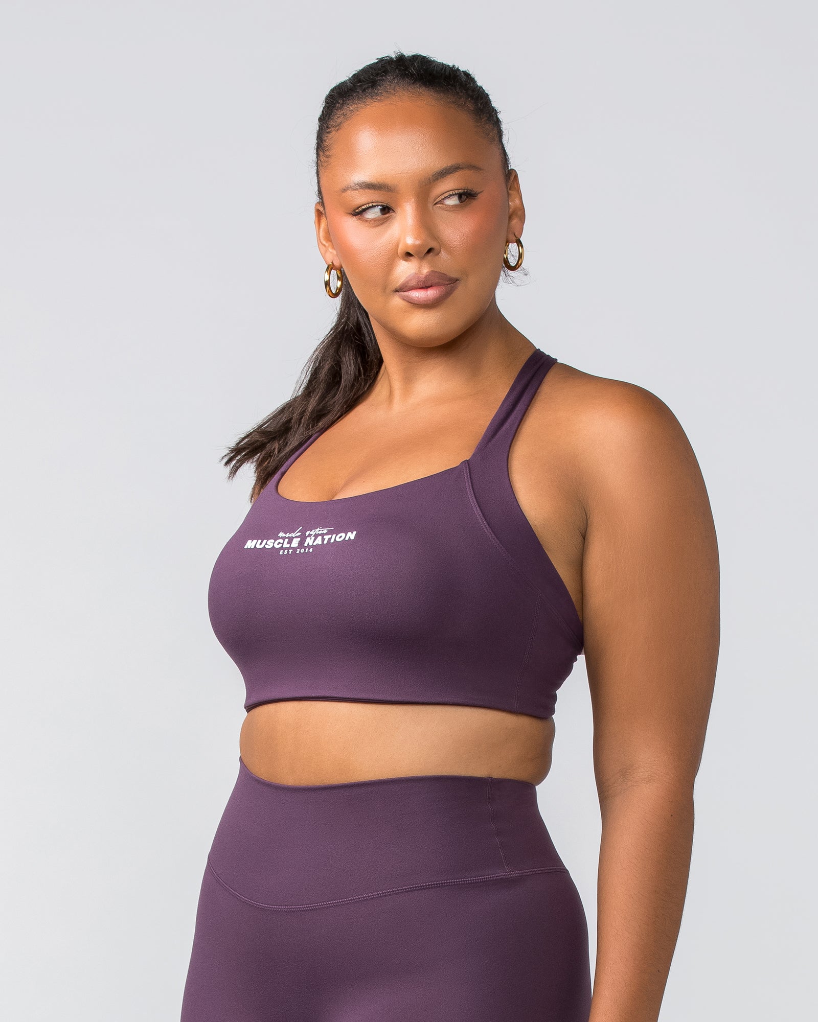 Staple Bra - Midnight Plum-Sports Bras-XXS-022449MIDNTPL-XXS-MNAPPRL29652-2-Muscle Nation