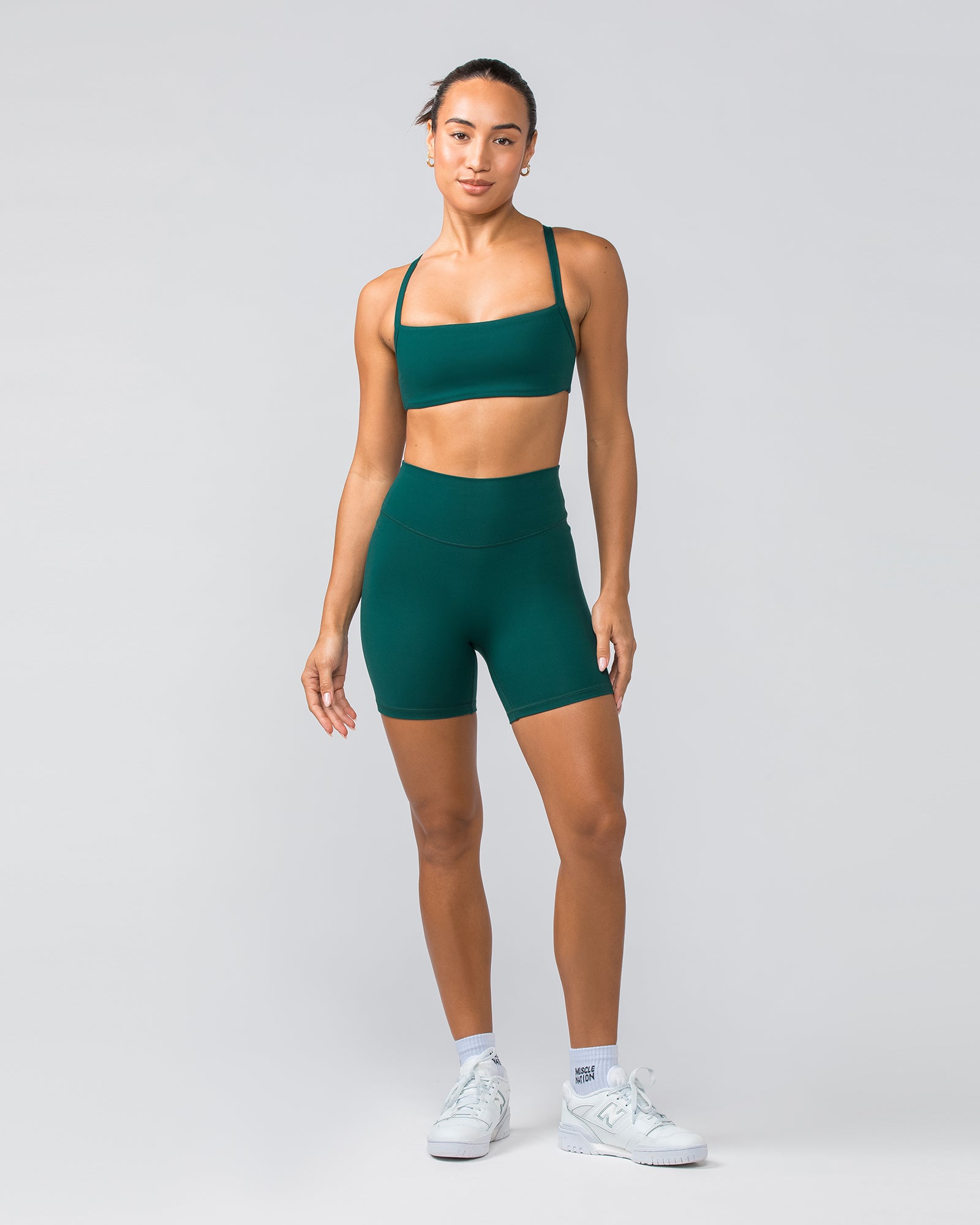Zero Rise Everyday Bike Shorts - Evergreen-Shorts-XXS-022308EVEGRN-XXS-MNAPPRL22477-6-Muscle Nation