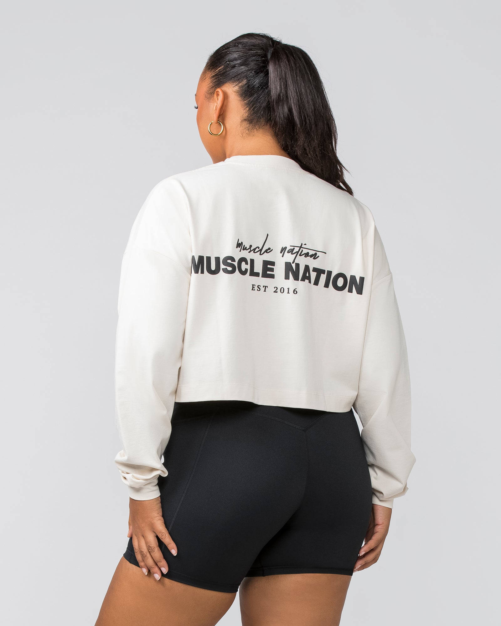 Pace Cropped Long Sleeve Tee - Dew-Long Sleeve T-Shirts-XXS-022458DEW-XXS-MNAPPRL31104-3-Muscle Nation