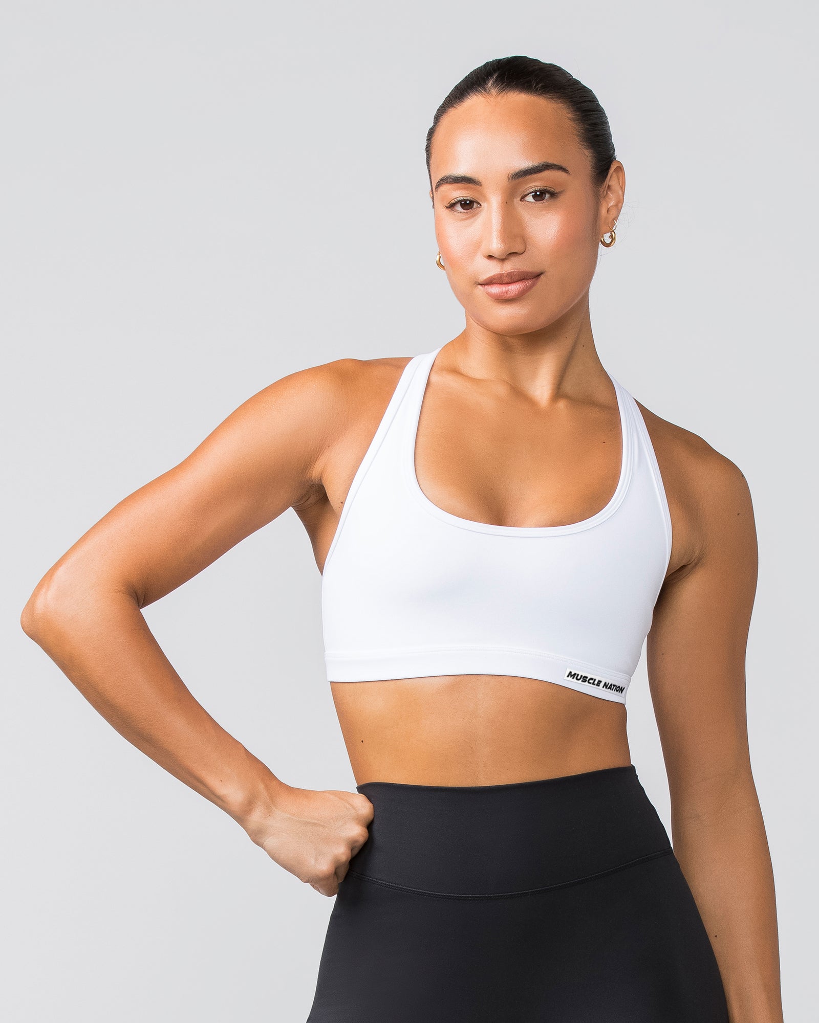 Drew Bra - White / White-Sports Bras-XXS-1125227WHTWHT-XXS-MNAPPRL44605-2-Muscle Nation