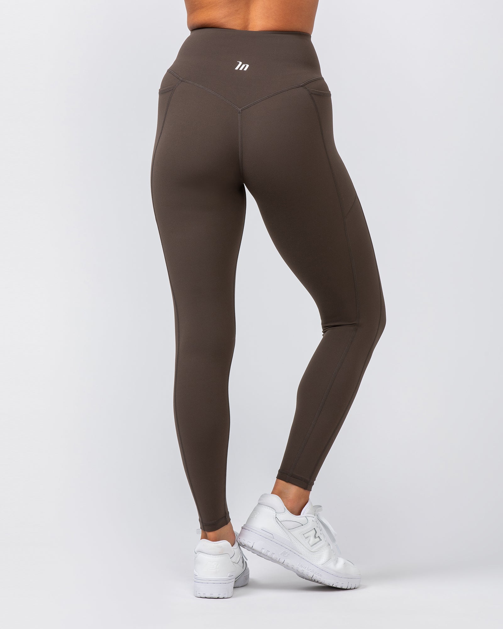 Agility Aura Pocket Ankle Length Leggings - Deep Brown-Leggings-XXS-082423DEPBRN-XXS-MNAPPRL32253-5-Muscle Nation