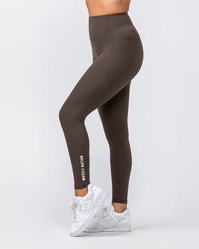 Agility Aura Pocket Ankle Length Leggings - Deep Brown-Leggings-XXS-082423DEPBRN-XXS-MNAPPRL32253-1-Muscle Nation