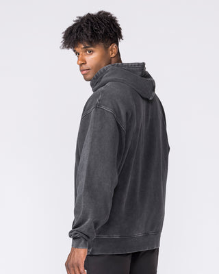 Worldclass Oversized Vintage Hoodie - Washed Black-Jumpers & Hoodies-XS-032630WSHBLK-XS-MNAPPRL49533-2-Muscle Nation