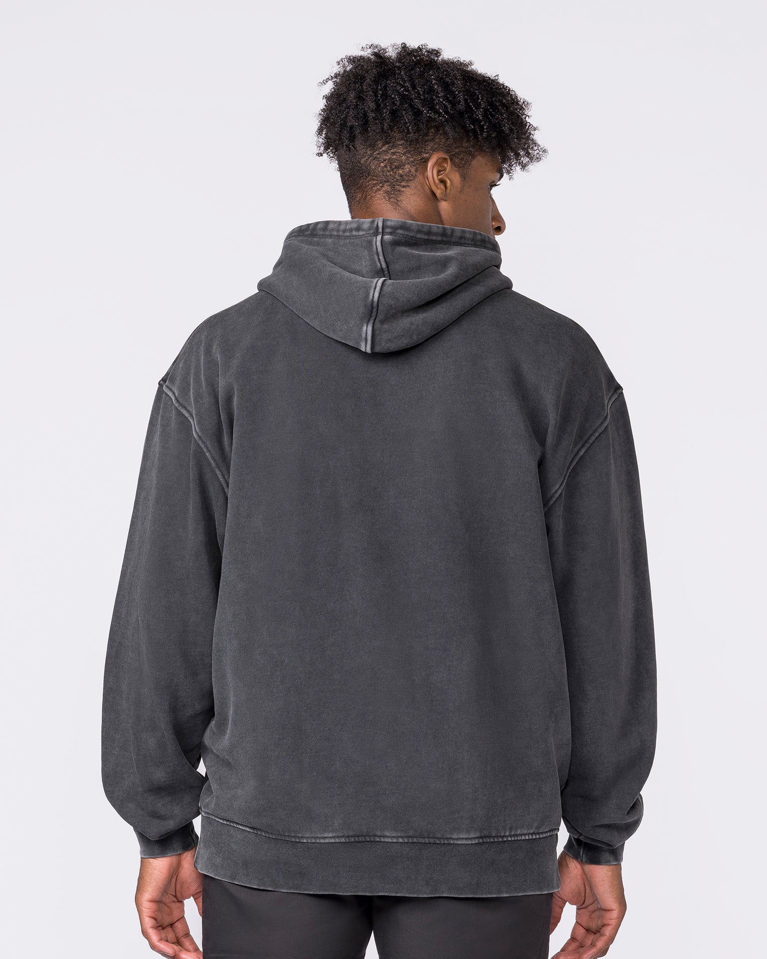 Worldclass Oversized Vintage Hoodie - Washed Black-Jumpers & Hoodies-XS-032630WSHBLK-XS-MNAPPRL49533-6-Muscle Nation