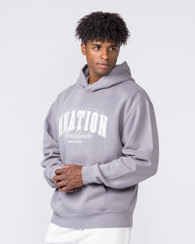 Worldclass Oversized Hoodie Washed Cement - Muscle Nation men's hoodie, view 4